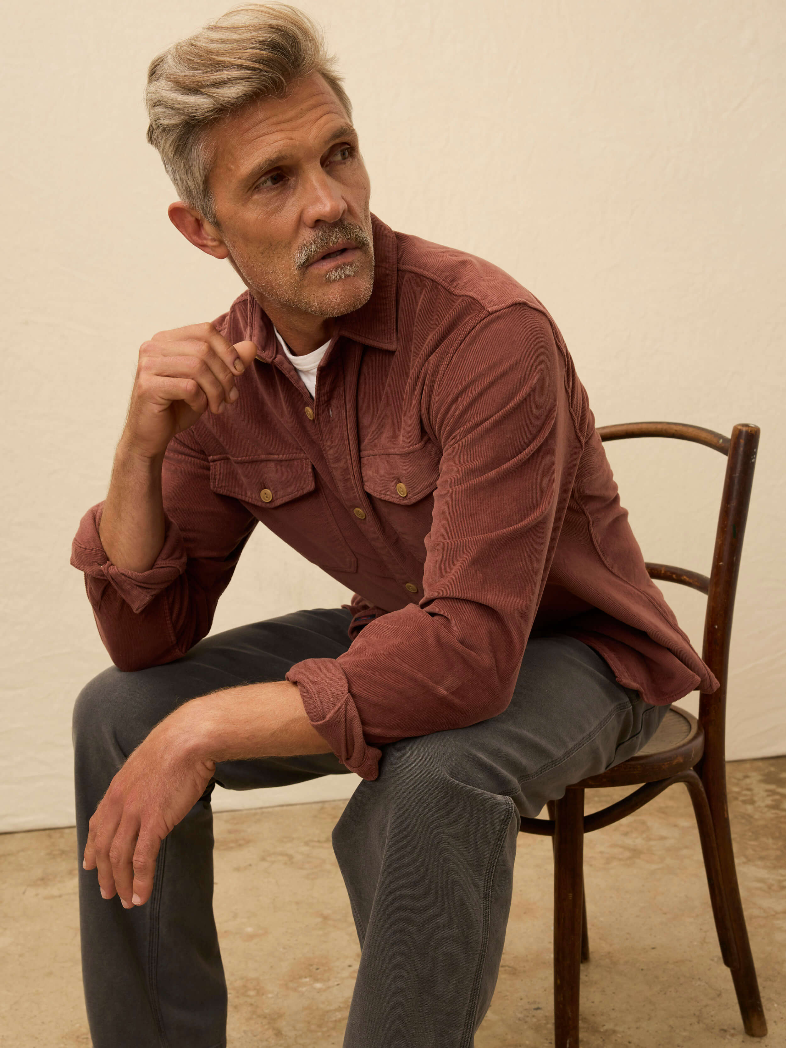 Stretch Terry Corduroy Workshirt - Chestnut Ridge