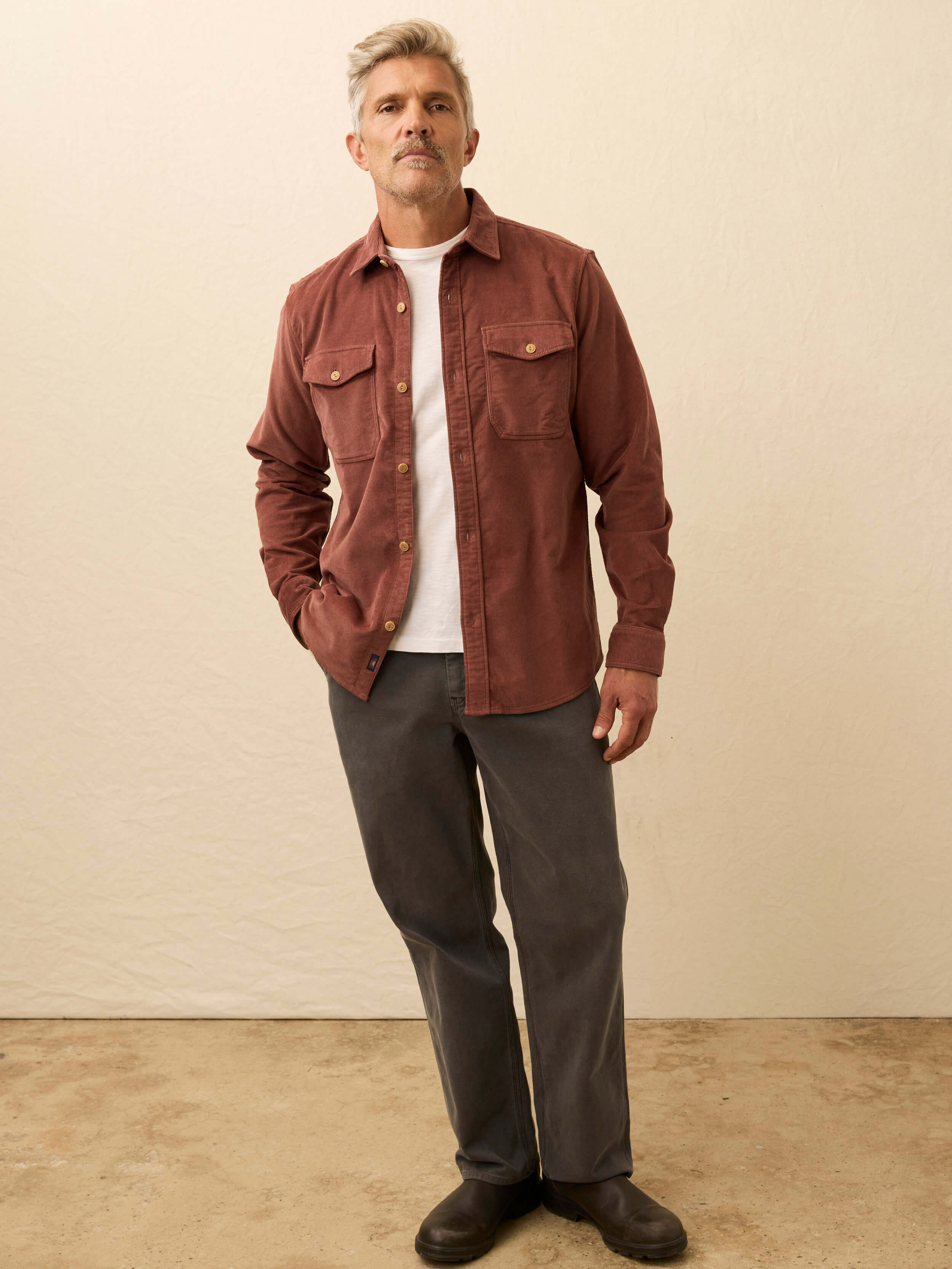 Stretch Terry Corduroy Workshirt - Chestnut Ridge