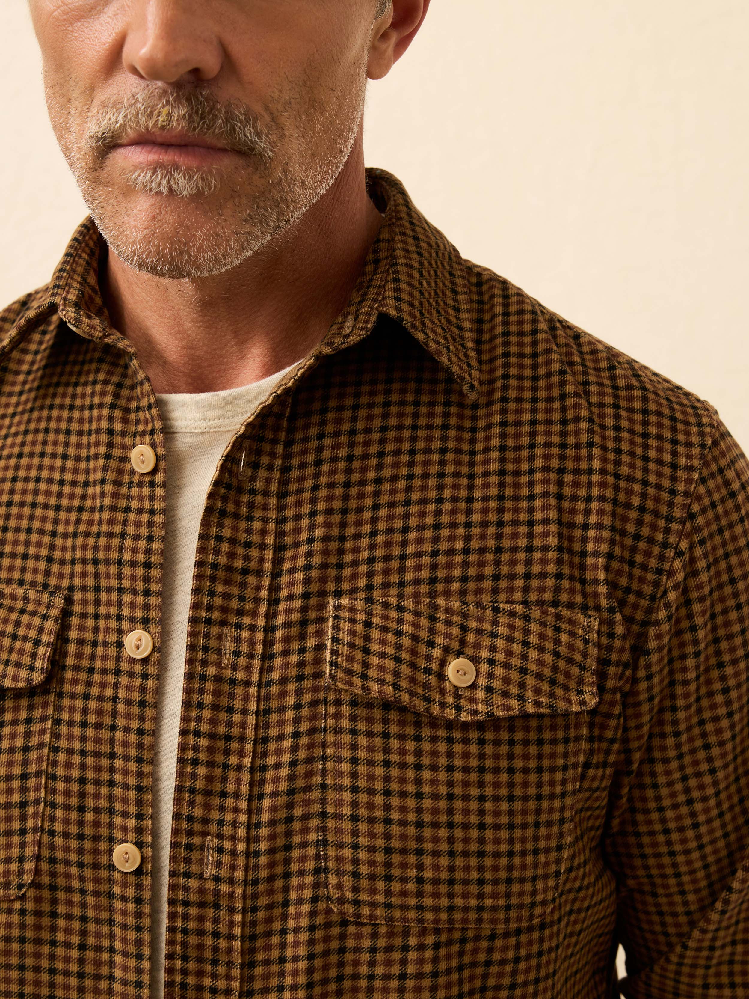 Corduroy Workshirt - Foxhound Trail Check