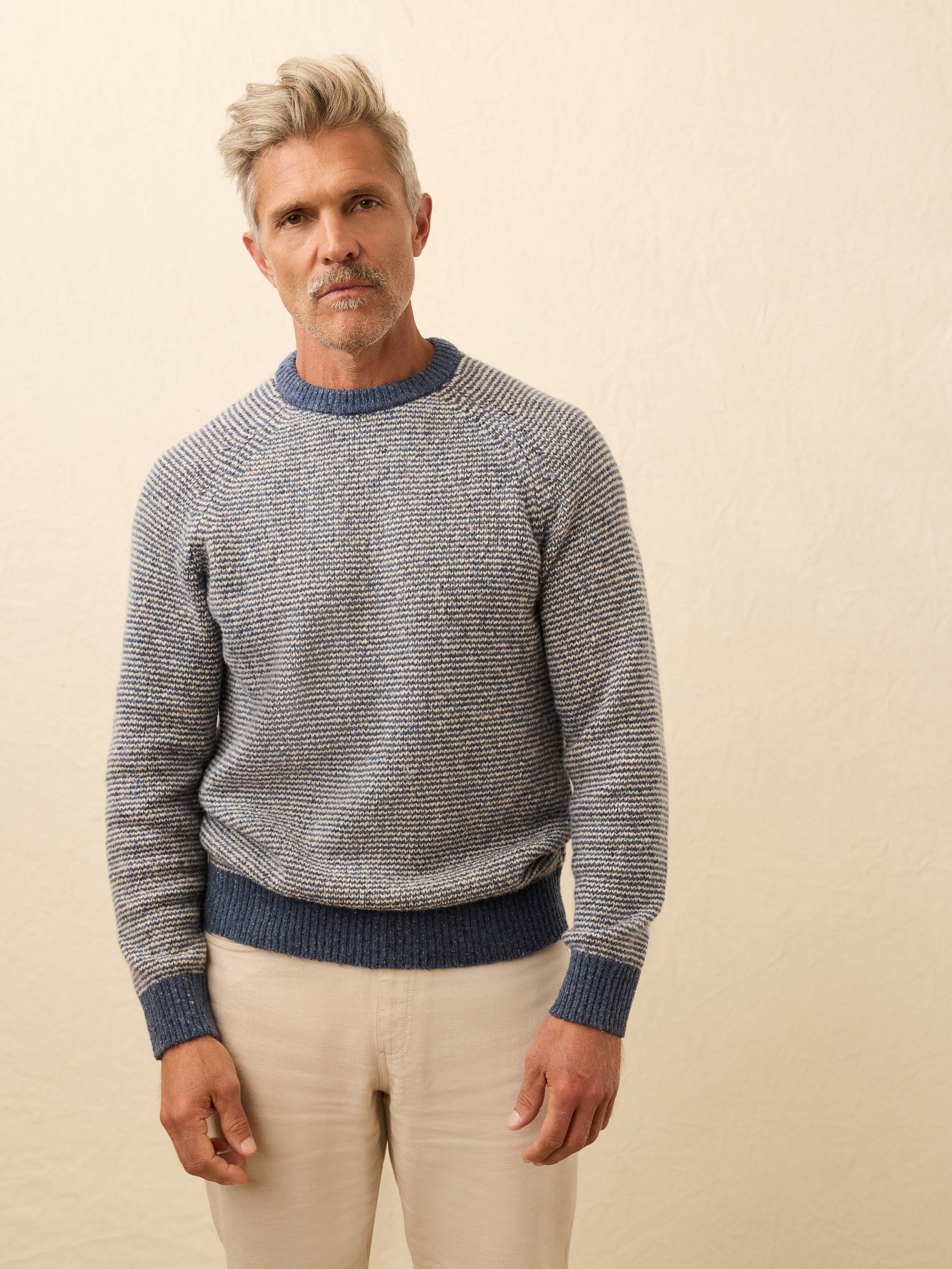 Donegal Crew Sweater - Sea Feeder Marl