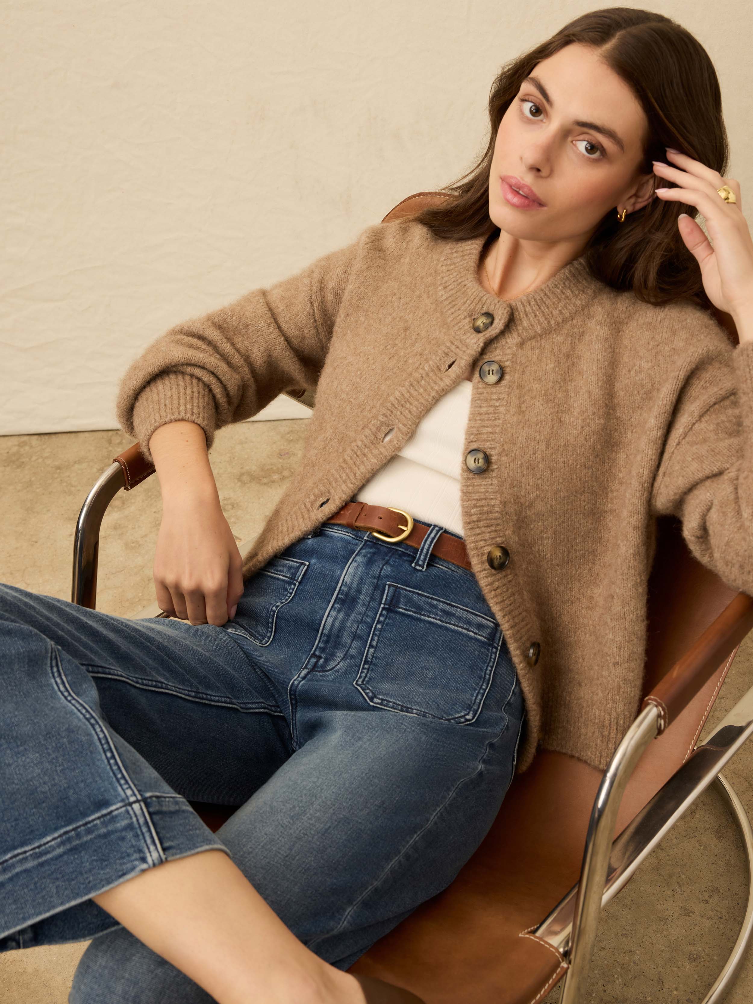 Alpine Cozy Cardigan - Toffee