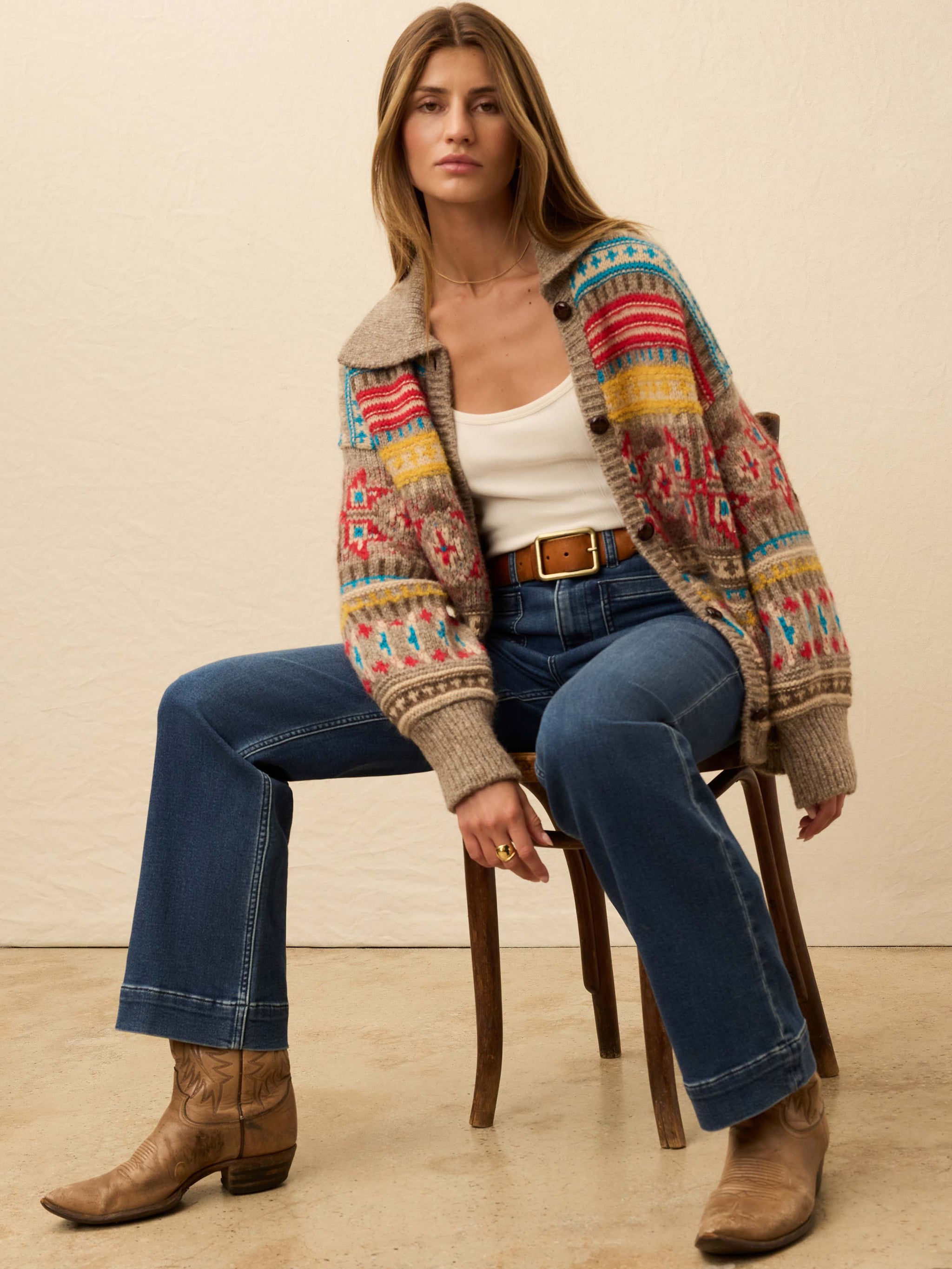 Mud Pie Women's Cardigan Wrenley Pour Femme