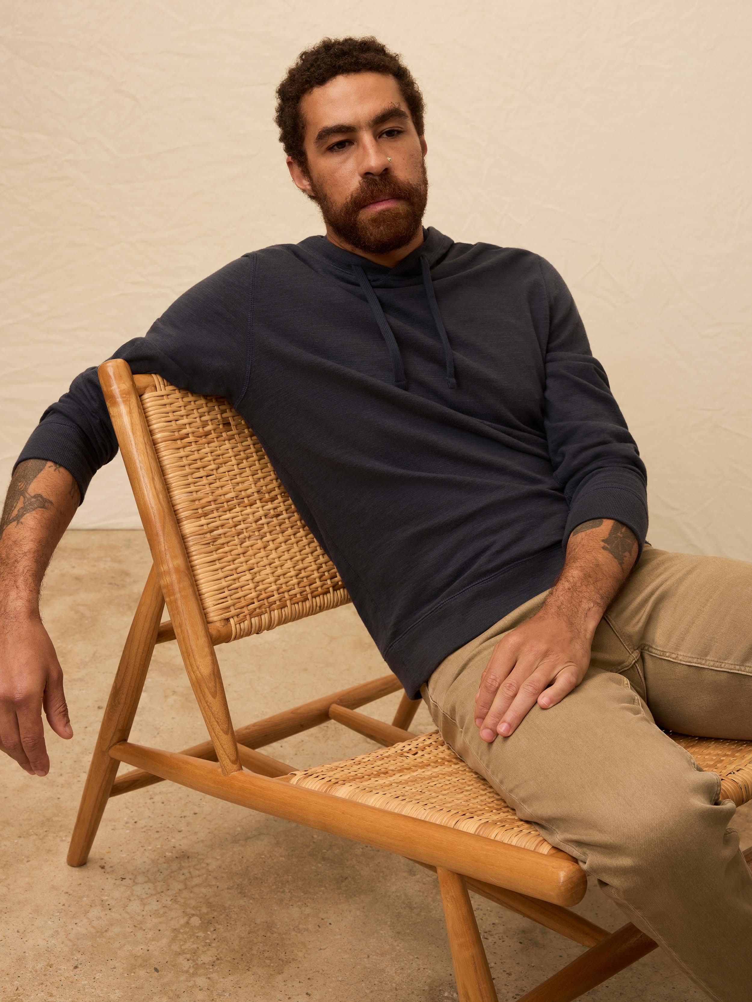 Sunwashed Midweight Organic Hoodie - Blue Nights | Faherty Brand