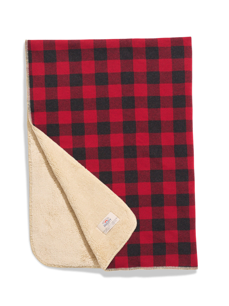 Premium Anti-Pill Buffalo Plaid Red Black Fleece 709