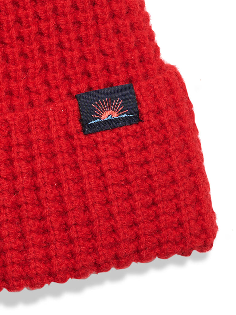 | Faherty Waffle - Brand Red Beanie