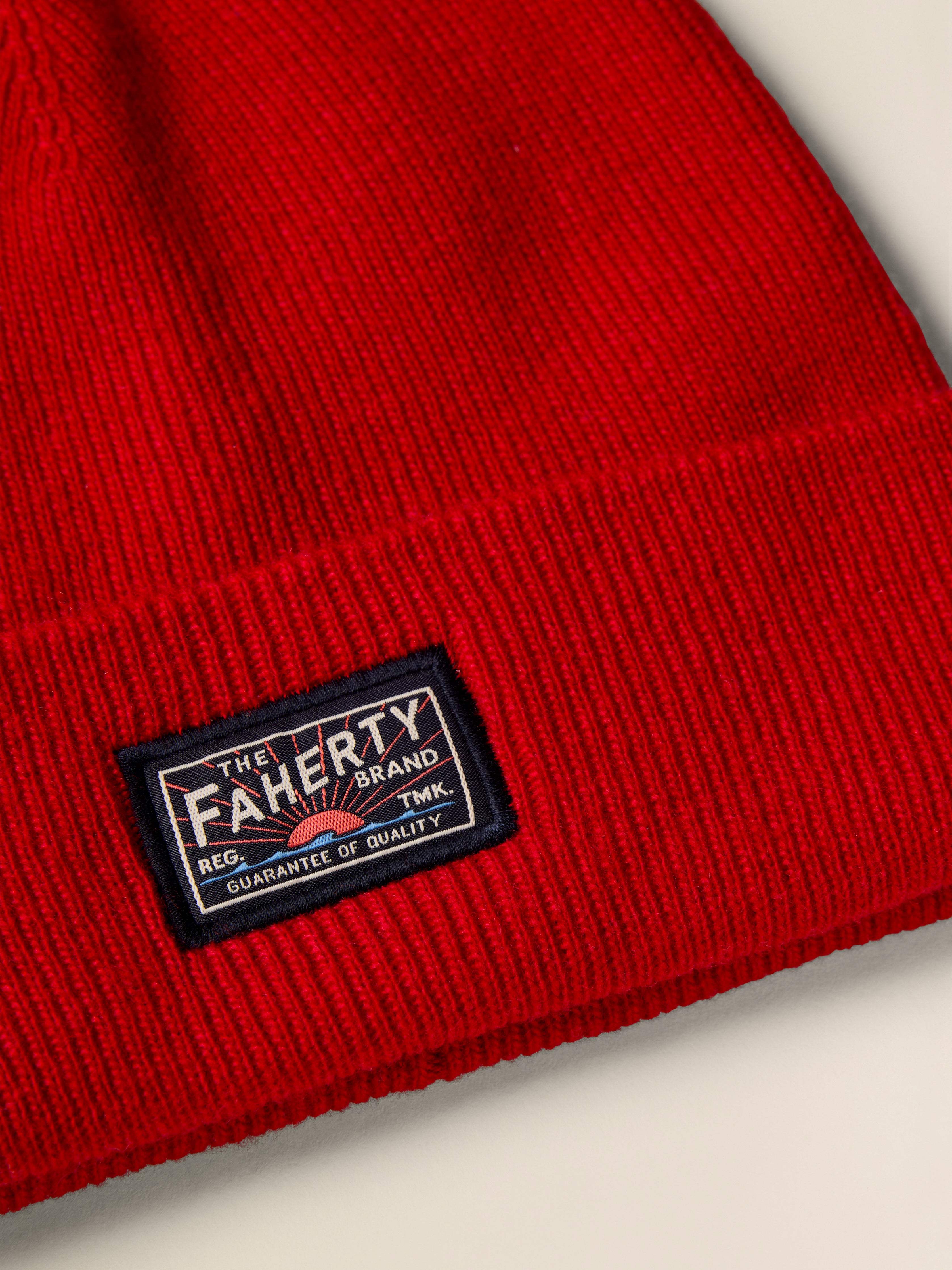 Faherty Logo Beanie - Red