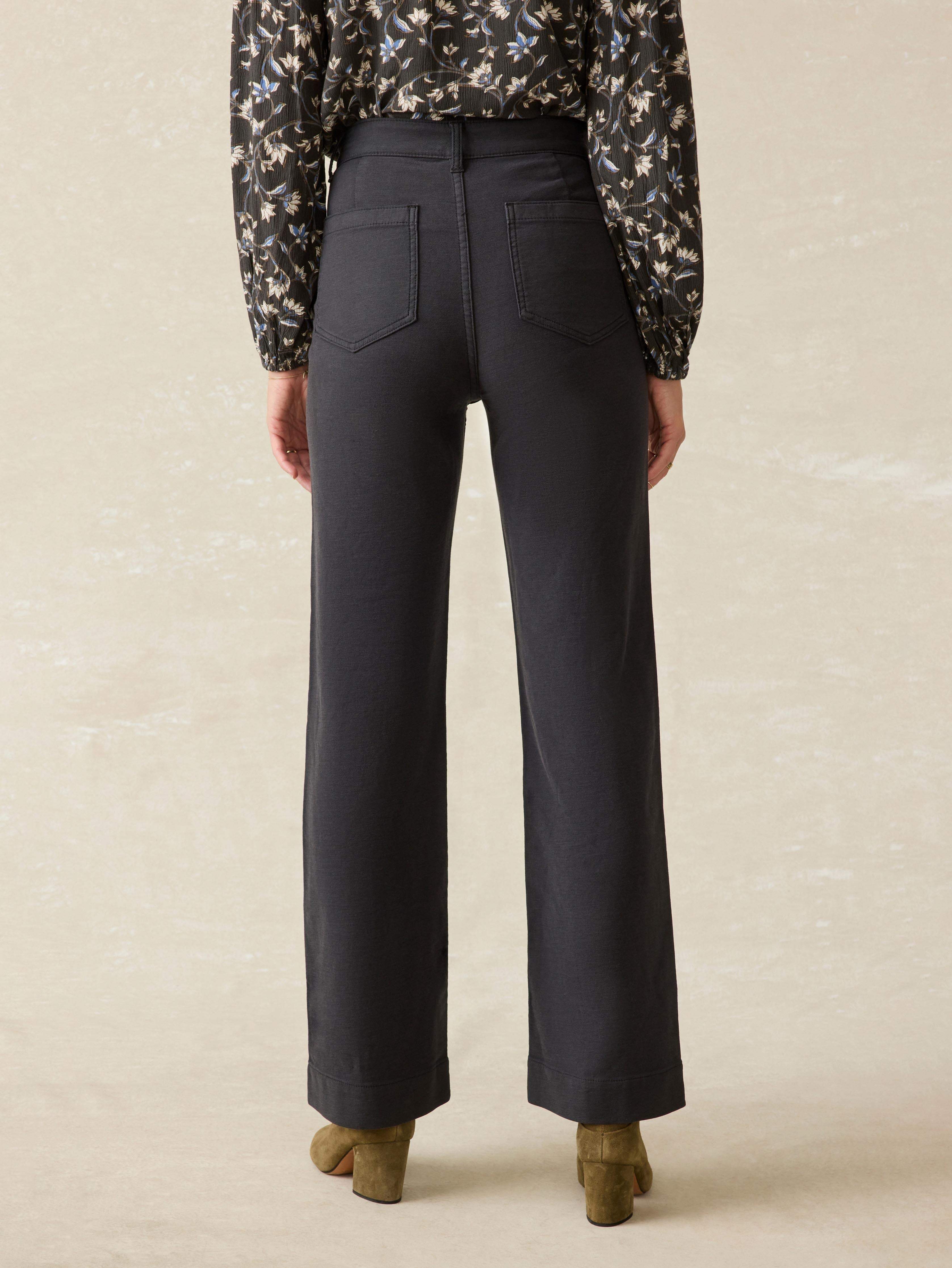 Stretch Terry Patch Pocket Pant - Washed Black