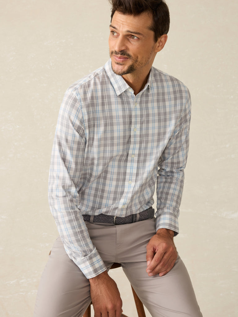 Movement™ Shirt Grey Cream Plaid Faherty Brand