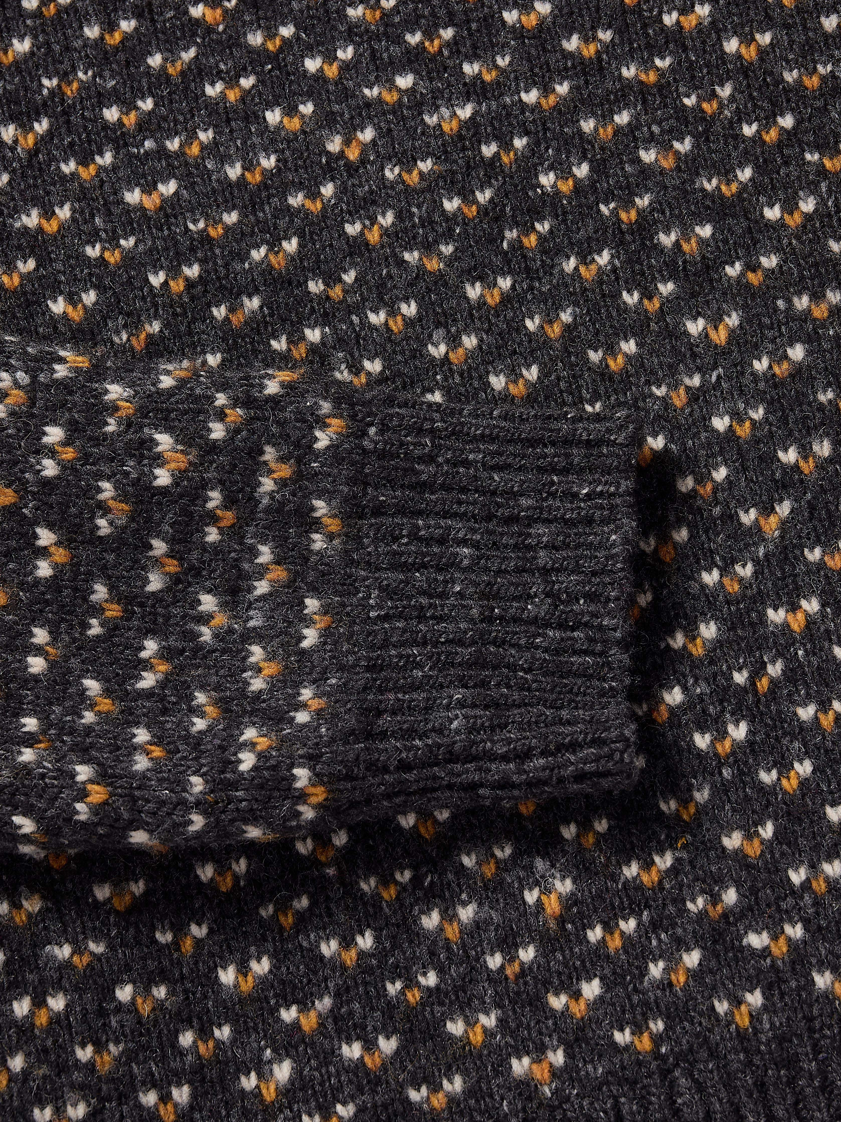 Donegal Crew Sweater - Charcoal Birdseye Marl