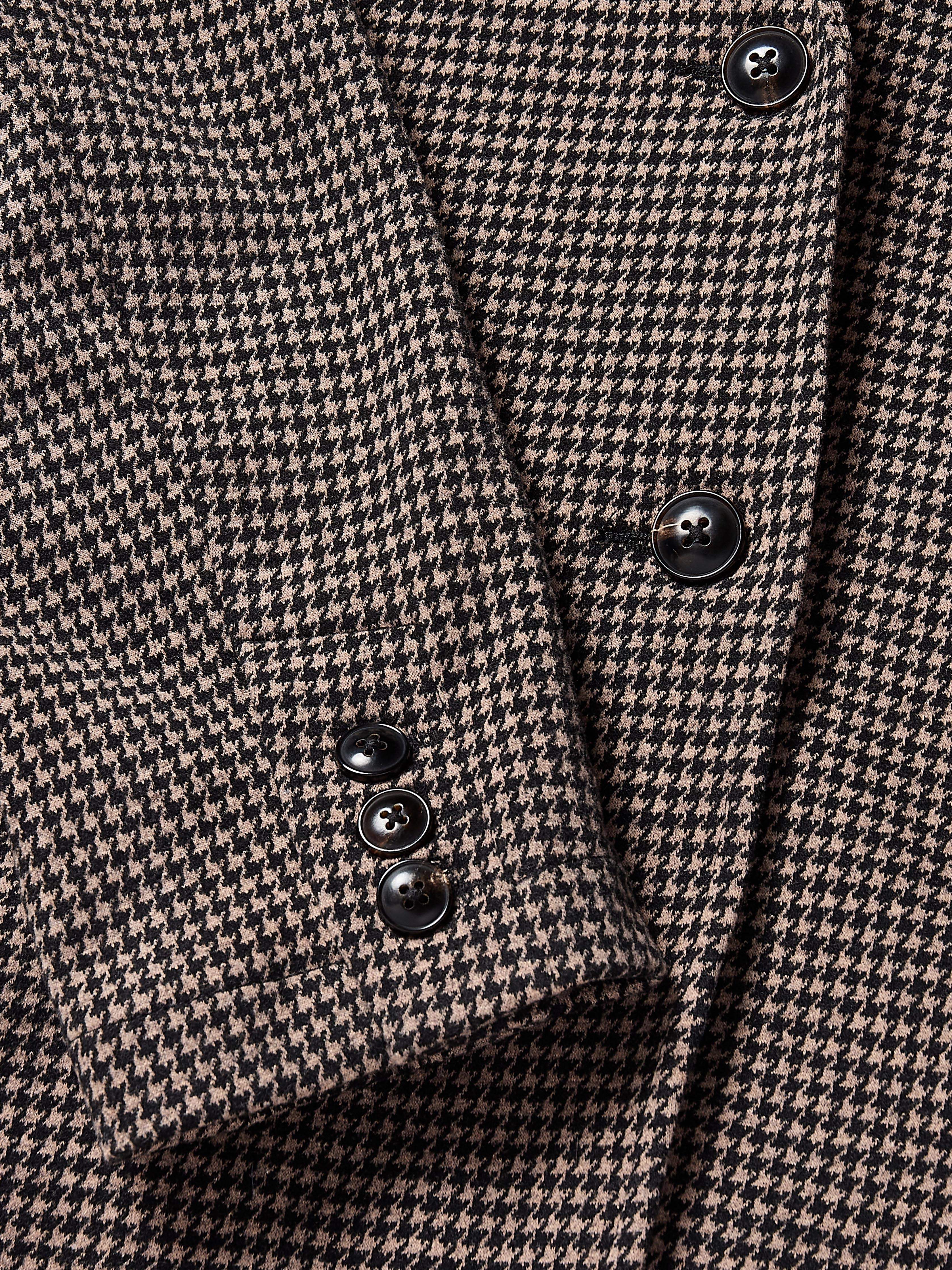 Inlet Knit Tweed Blazer - Mocha Mountain Houndstooth