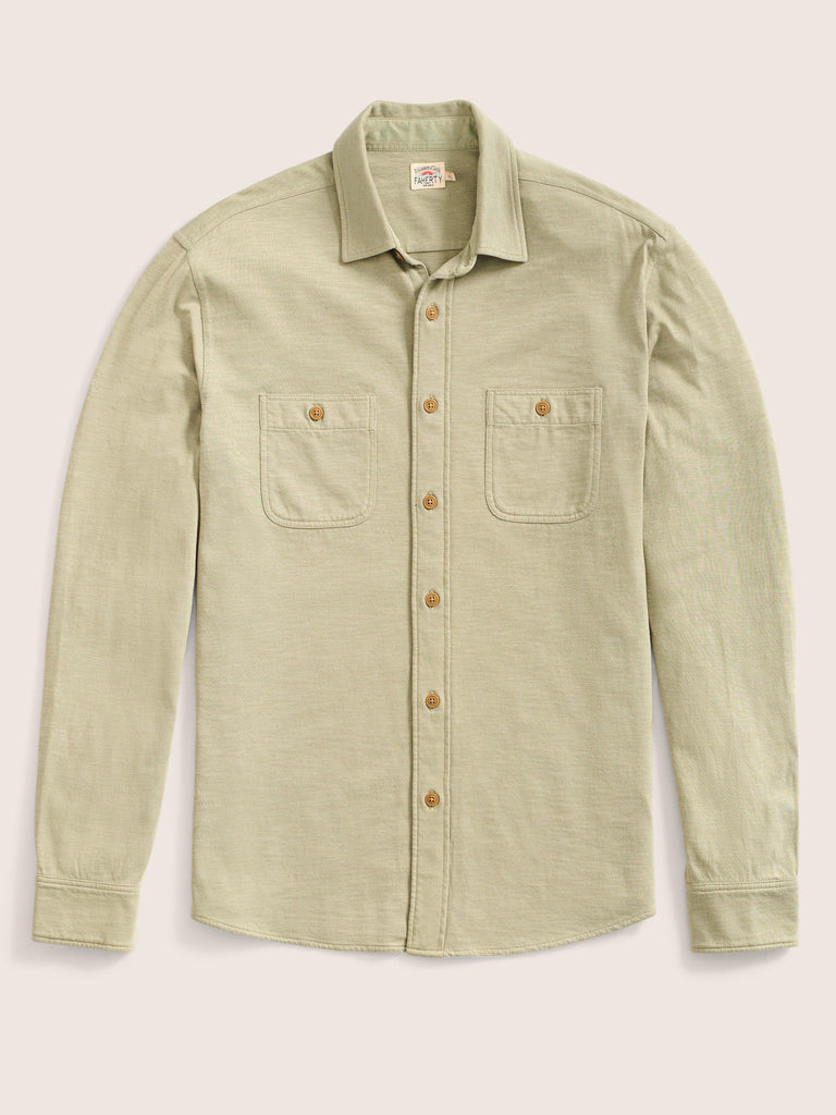 Faherty Knit Seasons Shirt, Coastal Sage Coastal Sage / L