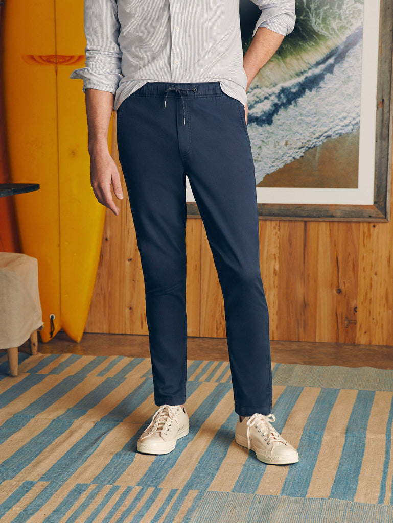 Essential Drawstring Pant - Washed Navy | Faherty Brand
