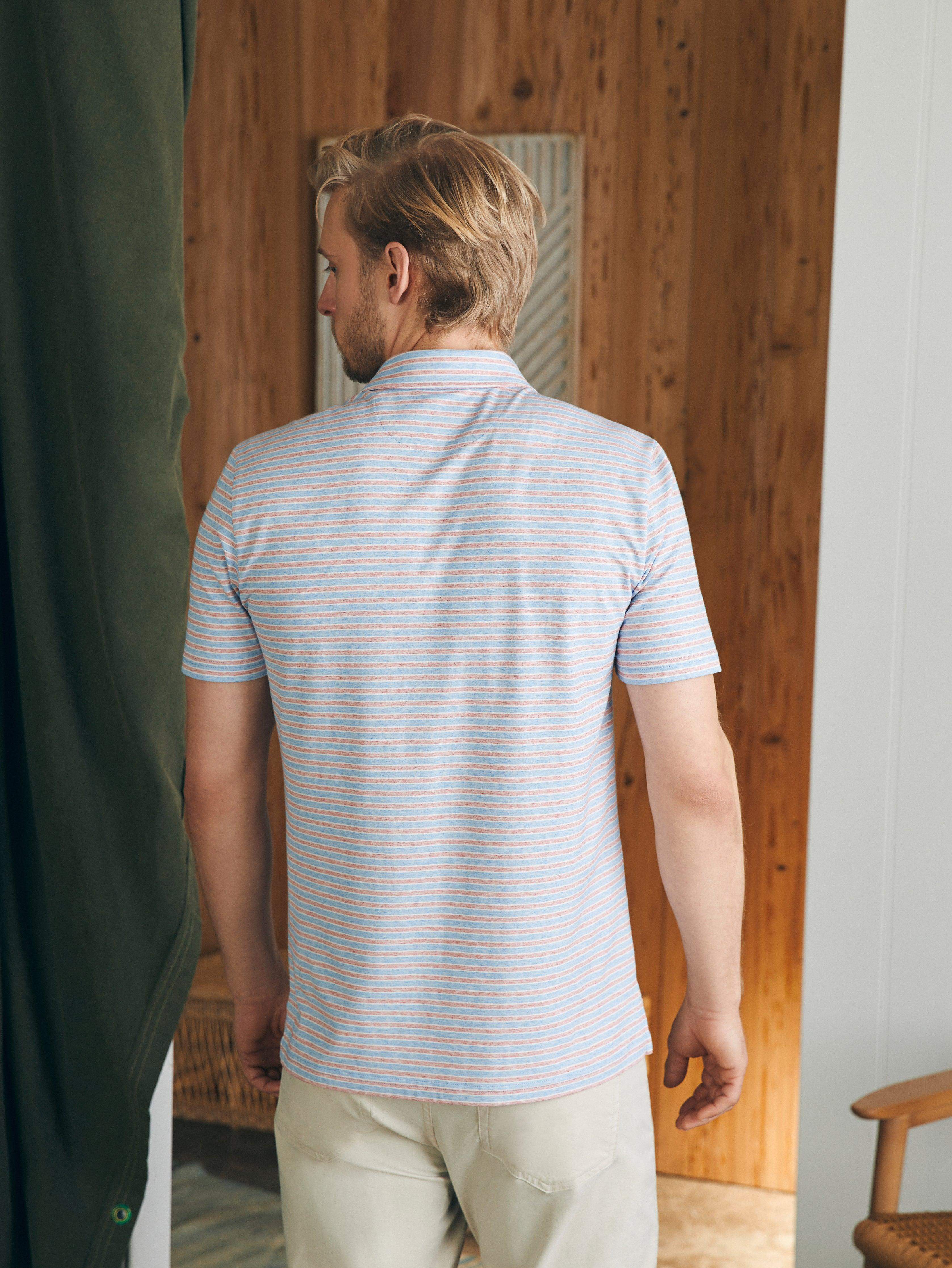 Short-Sleeve Movement™ Polo Shirt - Horizon Line Stripe