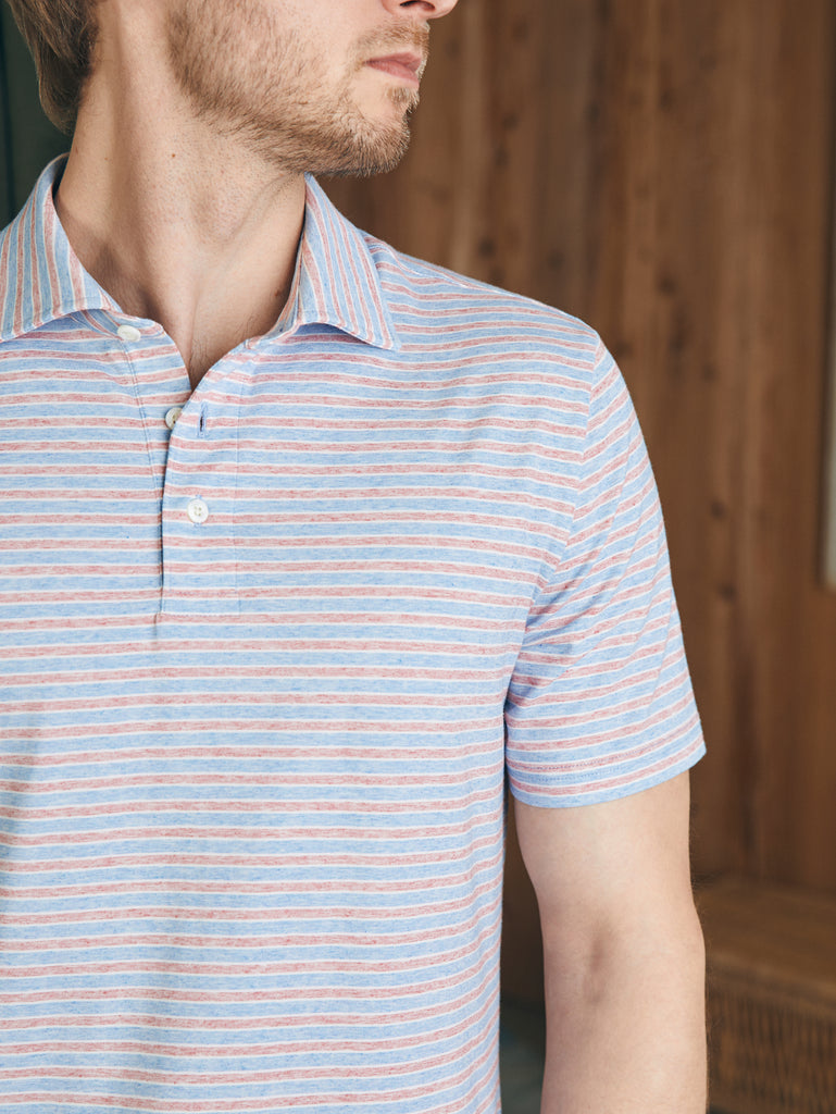 Faherty Brand Men's Size Small Blue Short Sleeve Polo Shirt