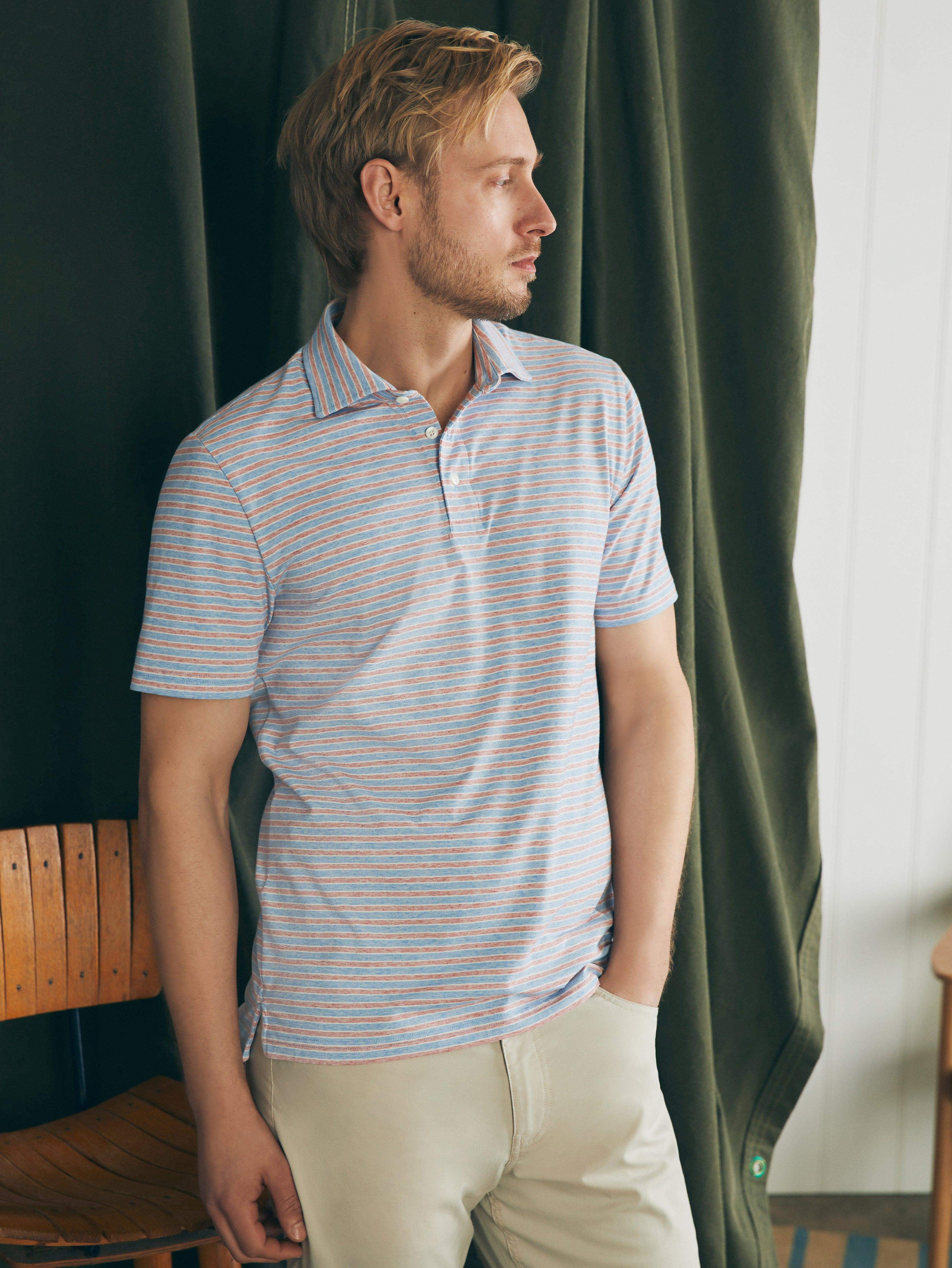 Short-Sleeve Movement™ Polo Shirt - Horizon Line Stripe