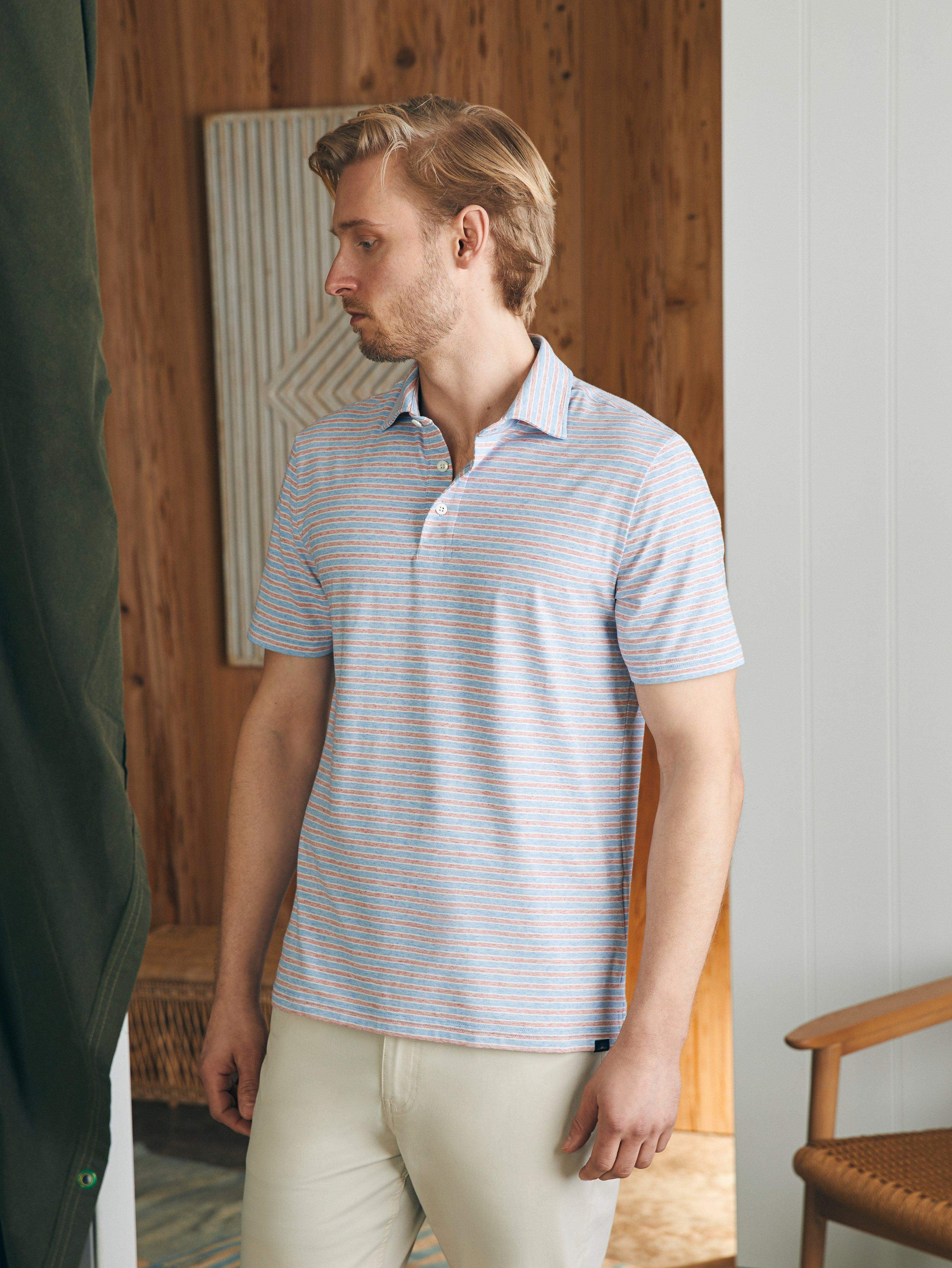 Short-Sleeve Movement™ Polo Shirt - Horizon Line Stripe