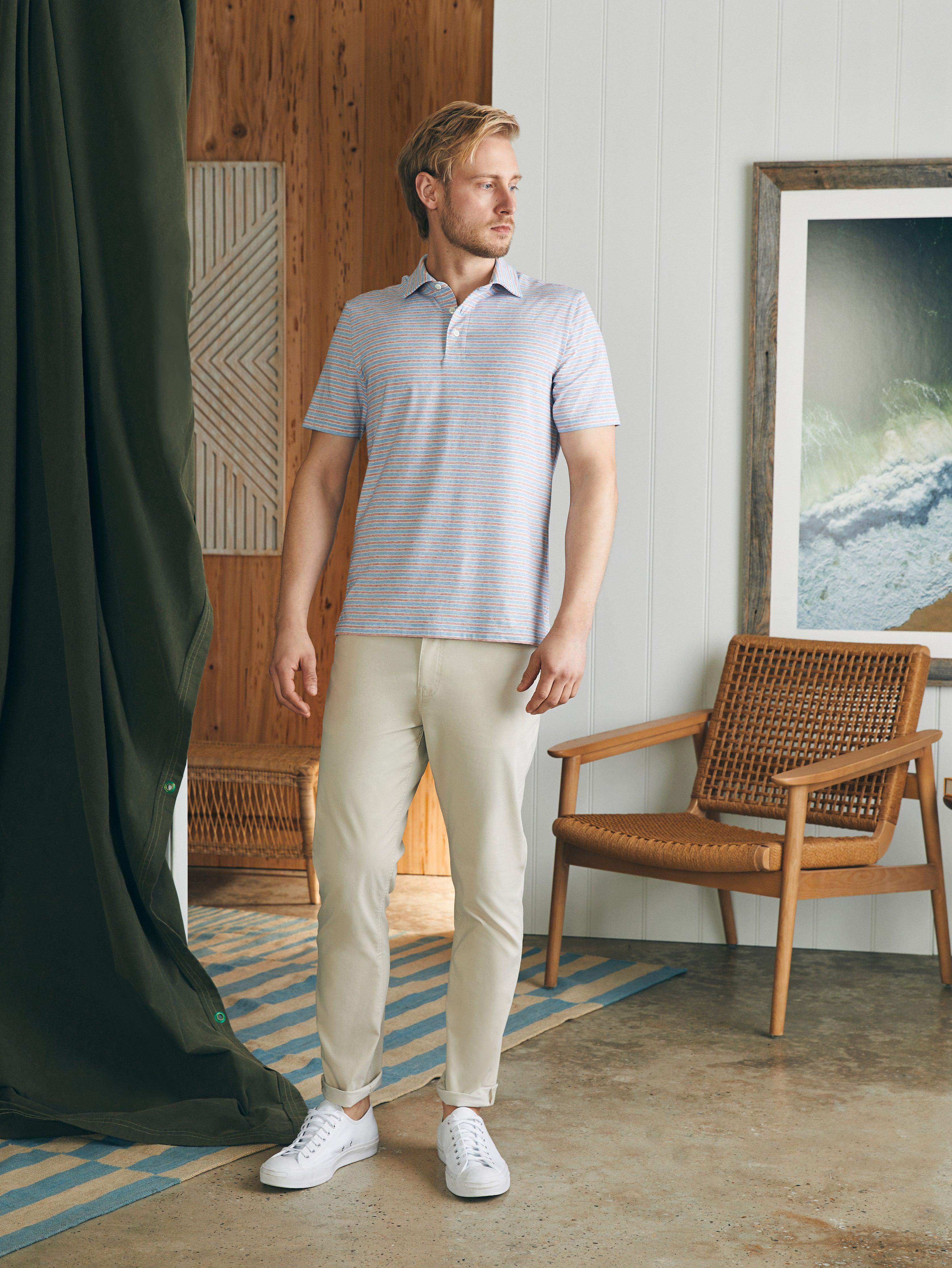 Short-Sleeve Movement™ Polo Shirt - Horizon Line Stripe