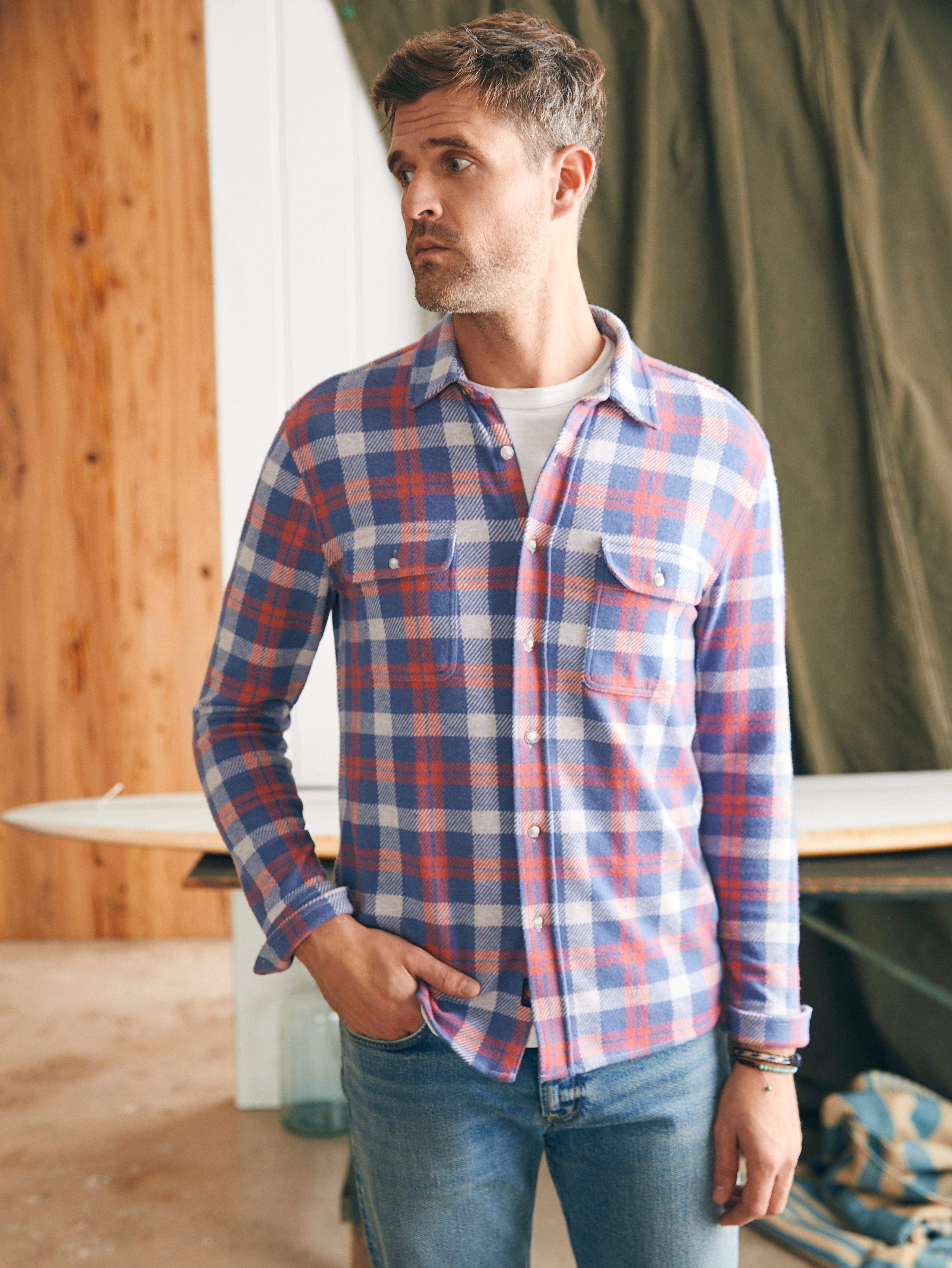 Legend™ Sweater Shirt (Tall) - Viewpoint Rose Plaid