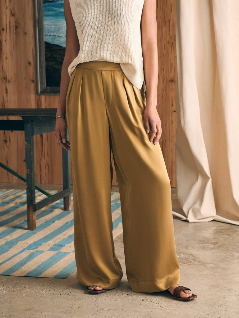 Sandwashed Silk Gemma Pant - Antique Bronze | Faherty Brand