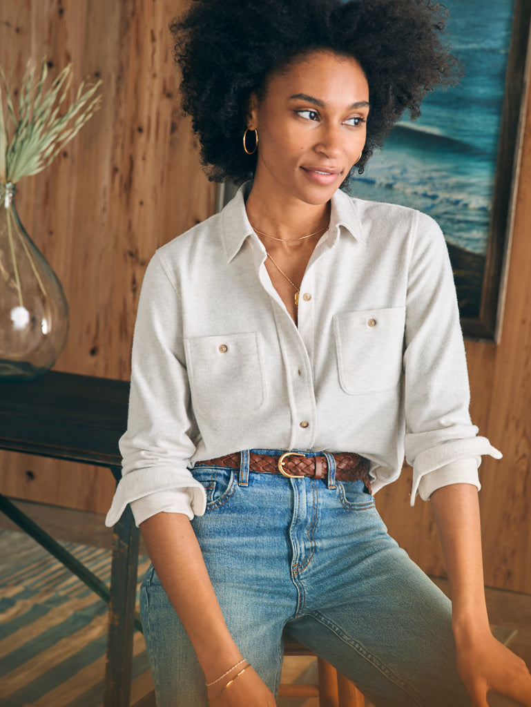 Faherty legend best sale sweater shirt women's