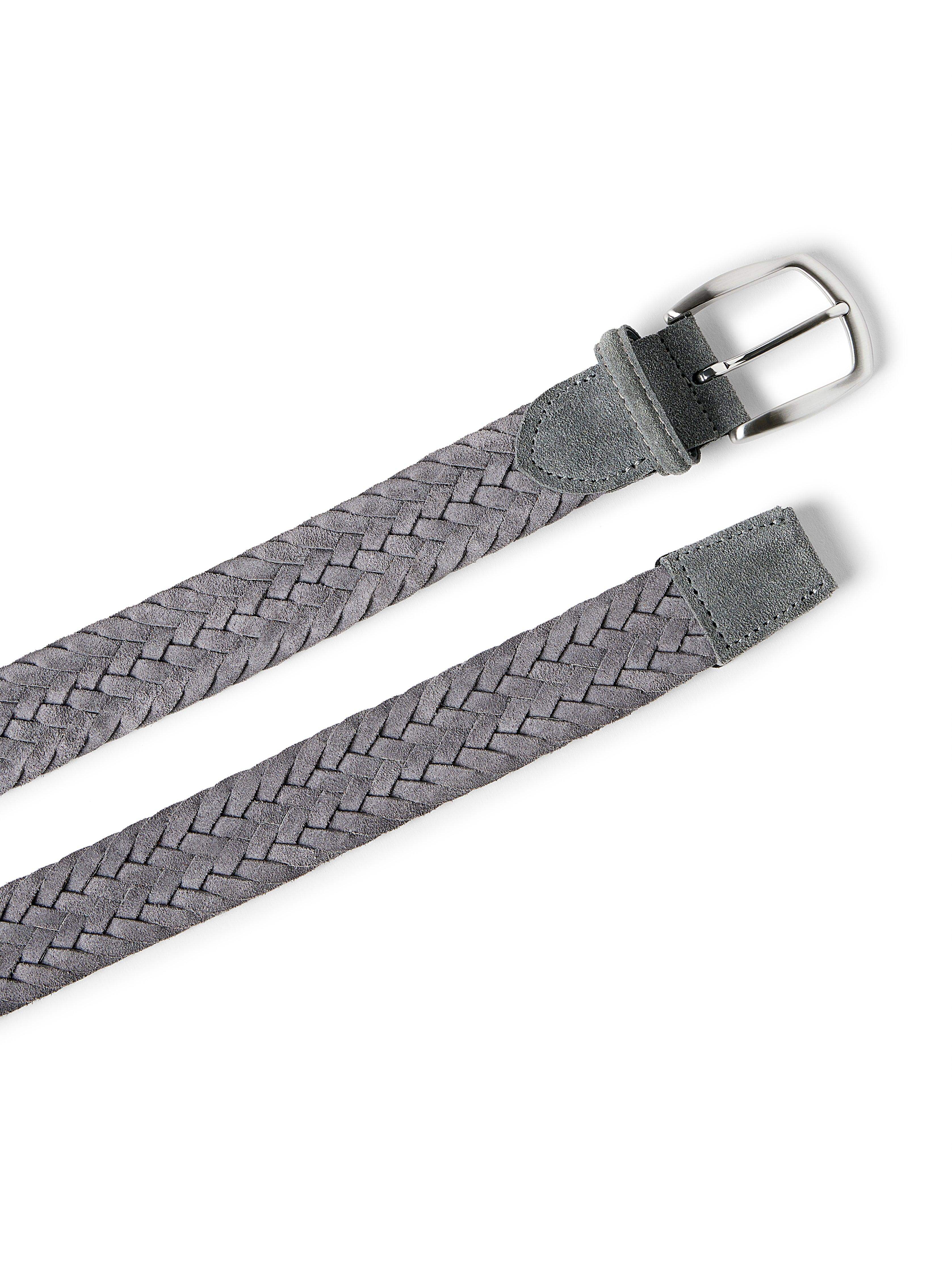 Suede Woven Belt - Grey