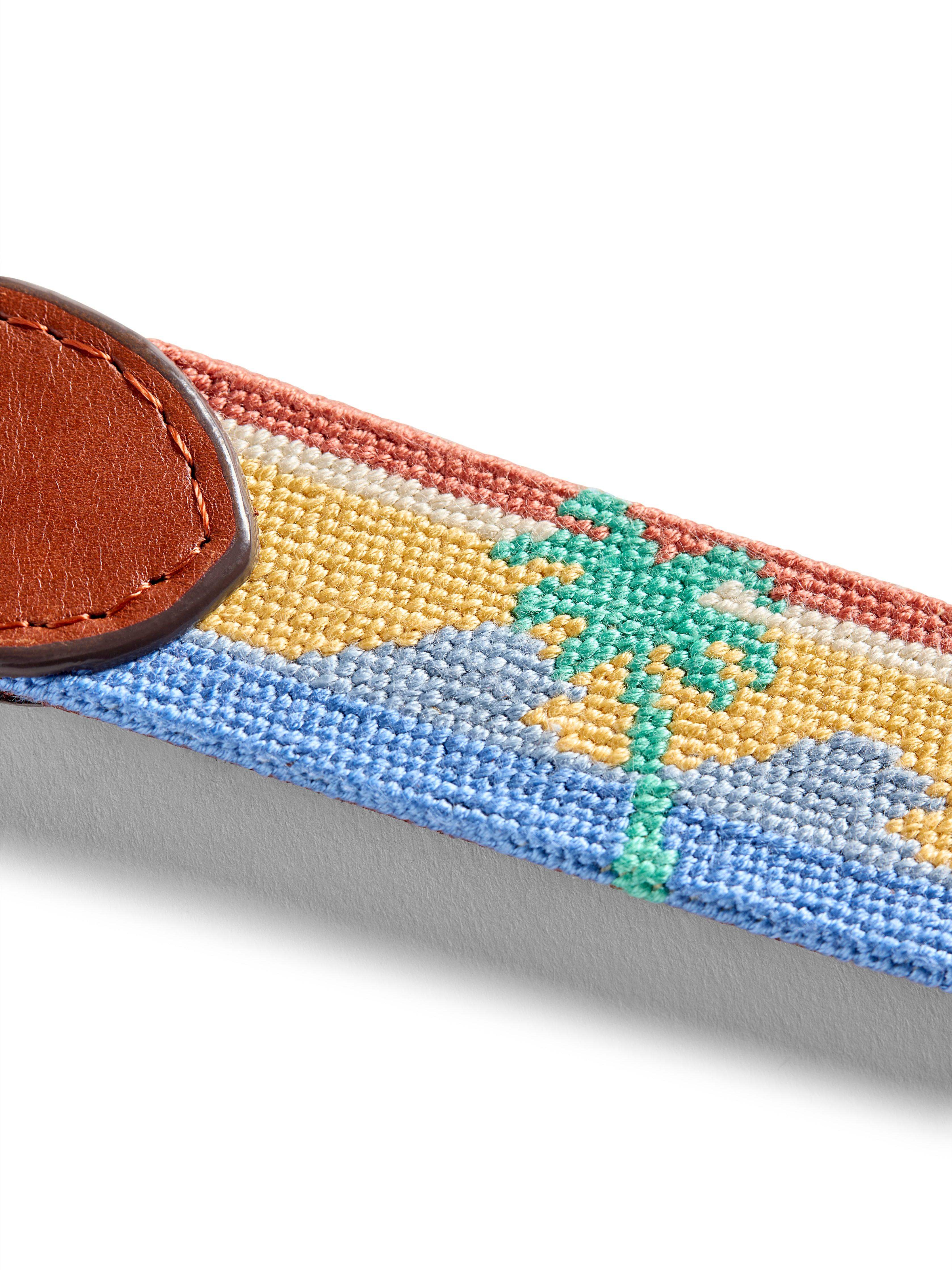 Sun And Waves Embroidered Belt - Sun And Wave