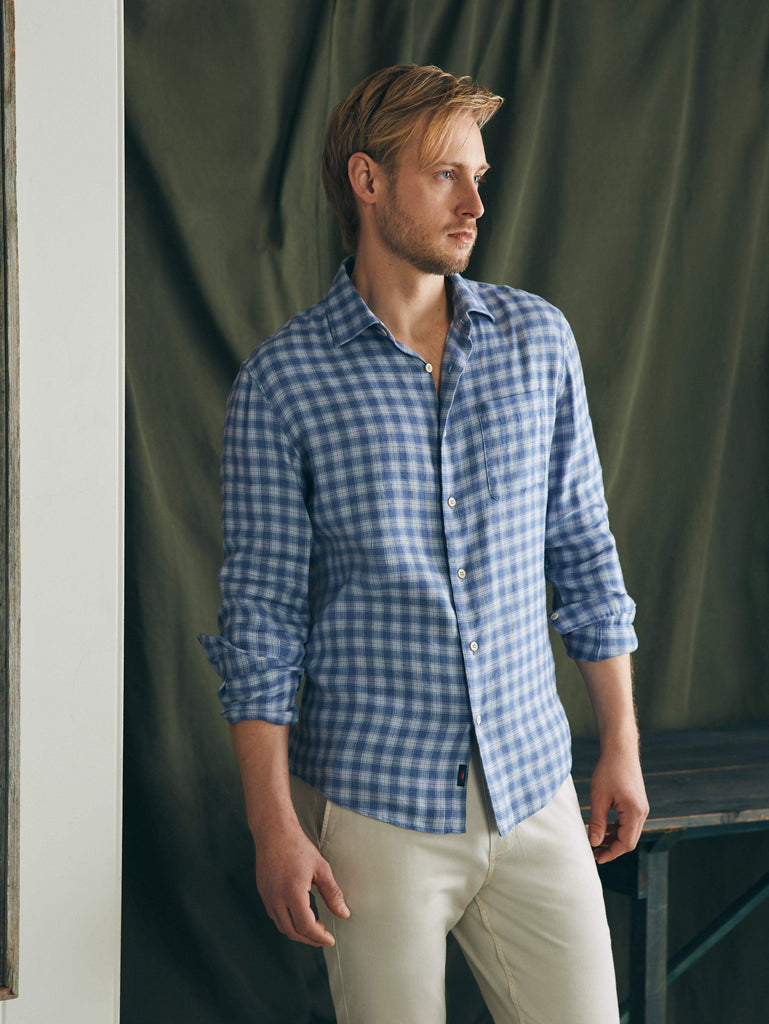 Weekend Blend Shirt - Rockville Blue Plaid | Faherty Brand