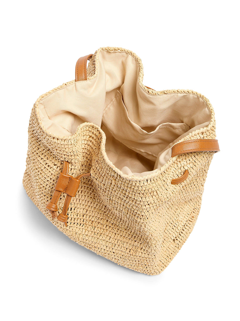 NWT Draper James Beatrice Bucket Bag in on sale Raffia Natural