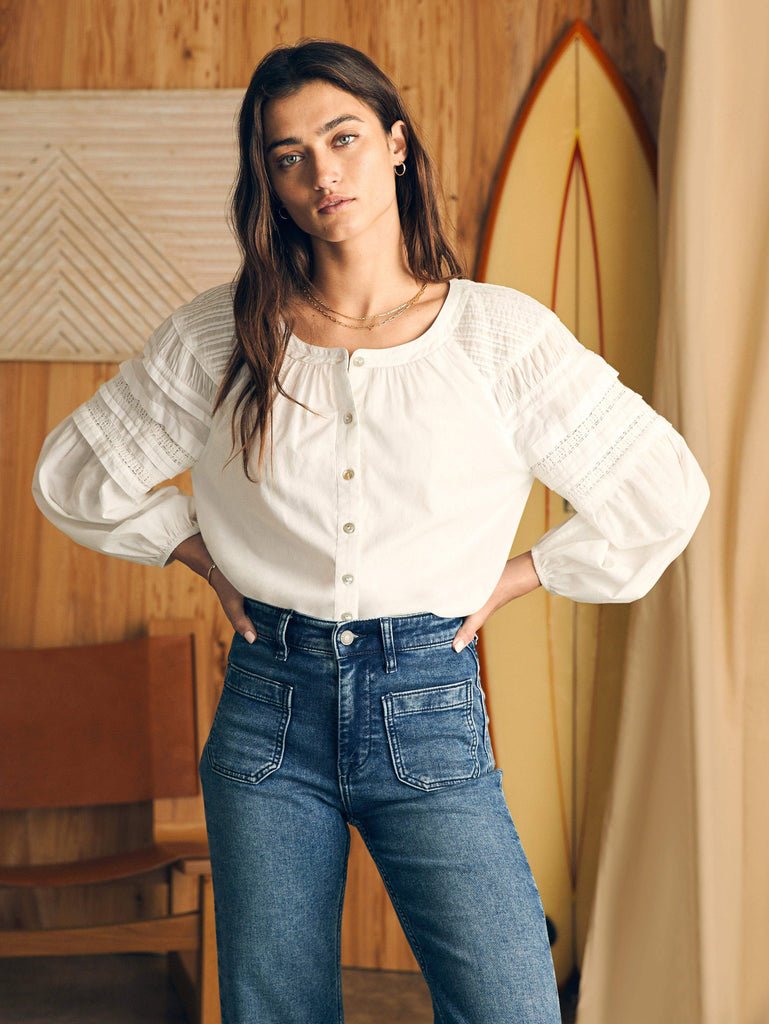 Faherty Celina Organic Cotton store Blouse