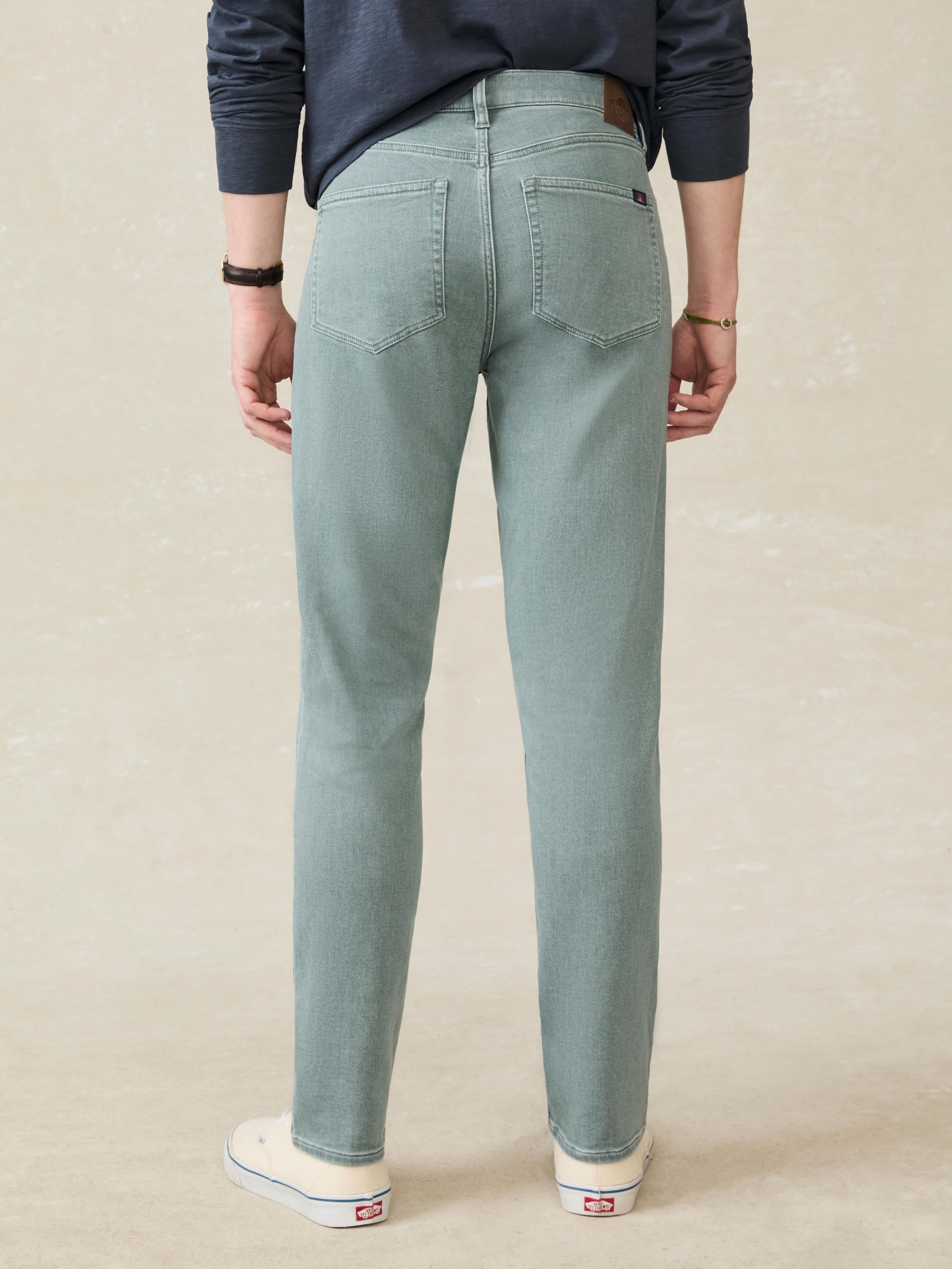 Stretch Terry 5-Pocket - Ocean Glass