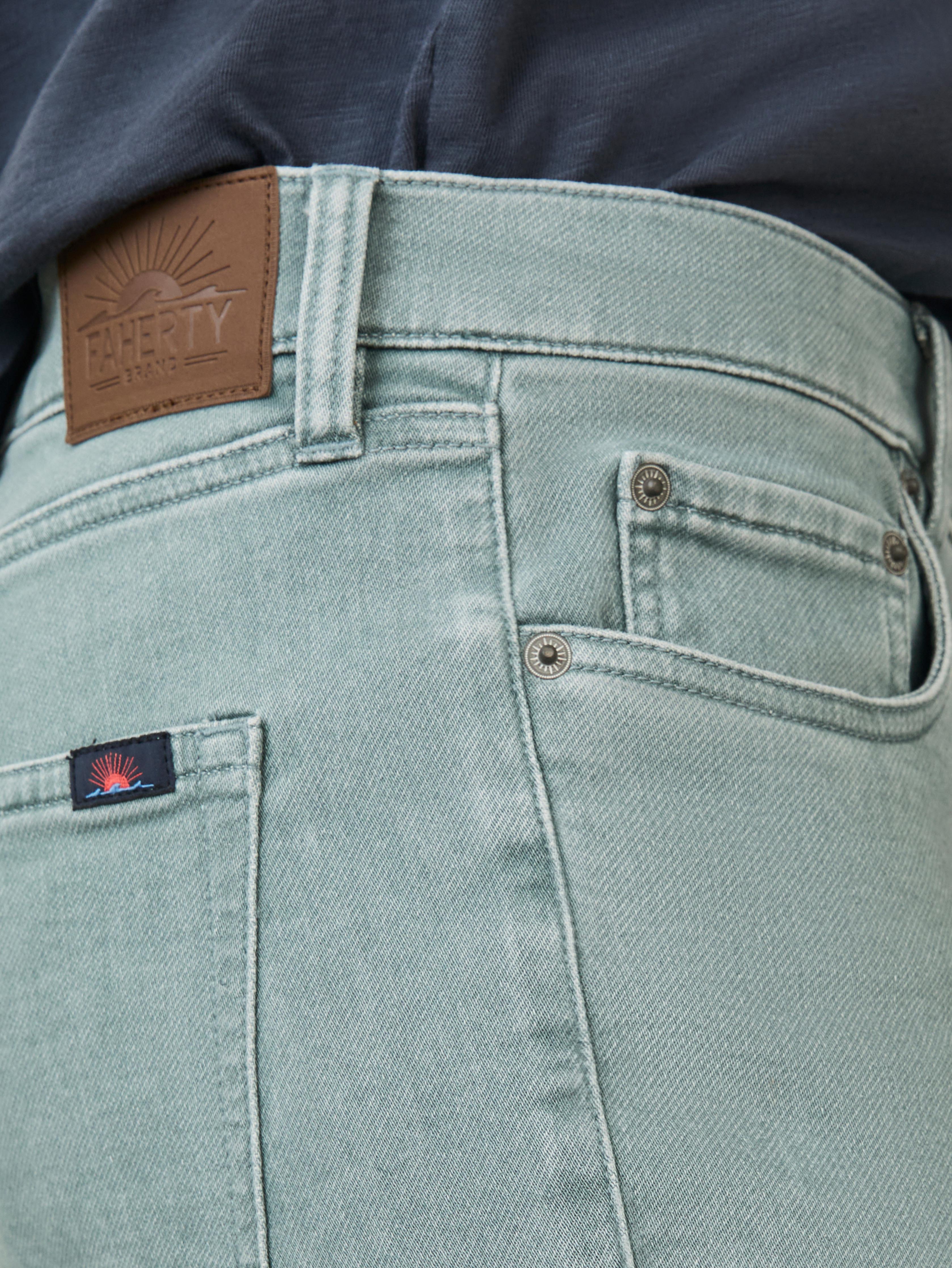 Stretch Terry 5-Pocket - Ocean Glass