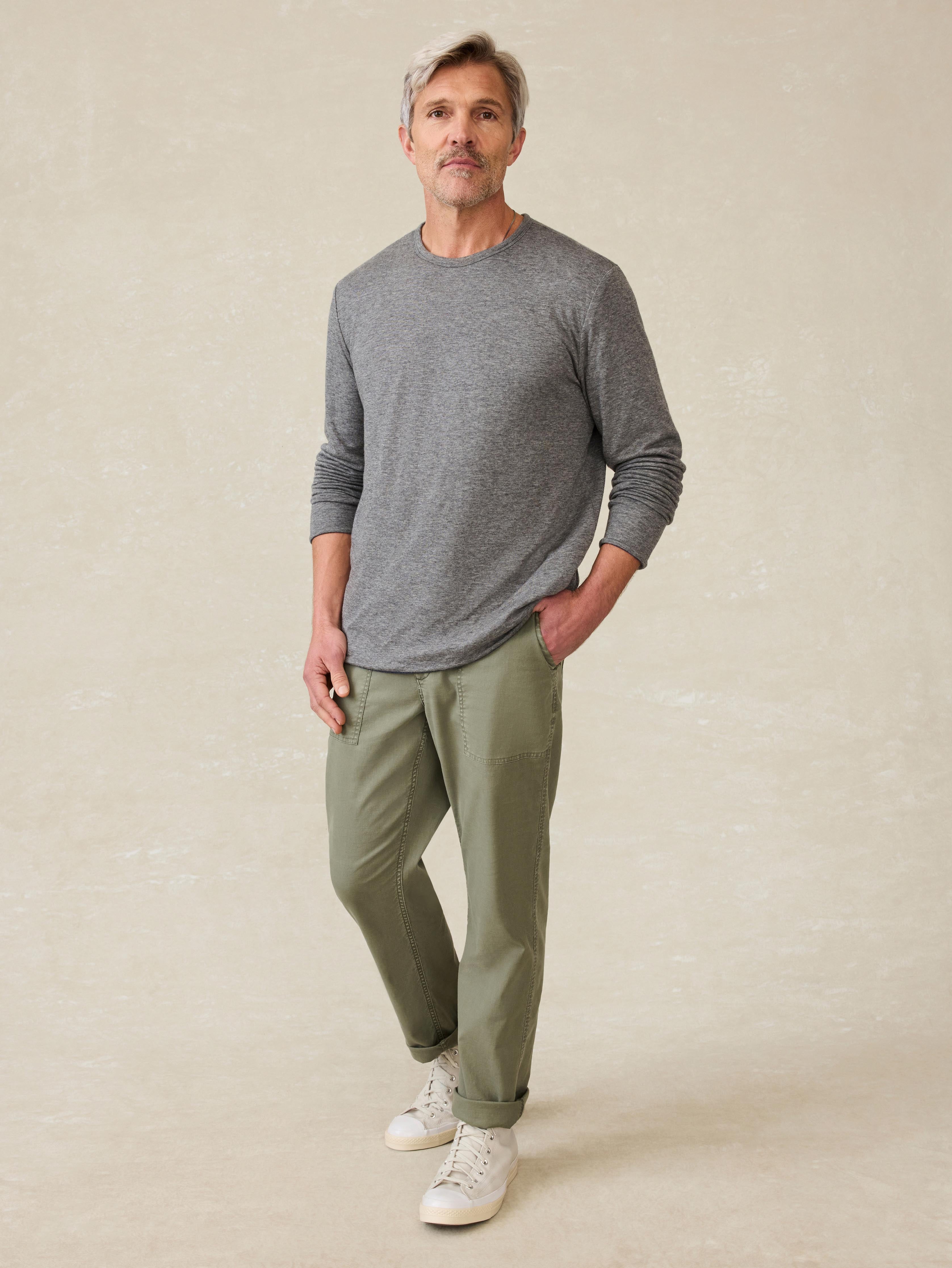 Cloud™ Reversible Crew - Medium Grey Heather Navy Heather