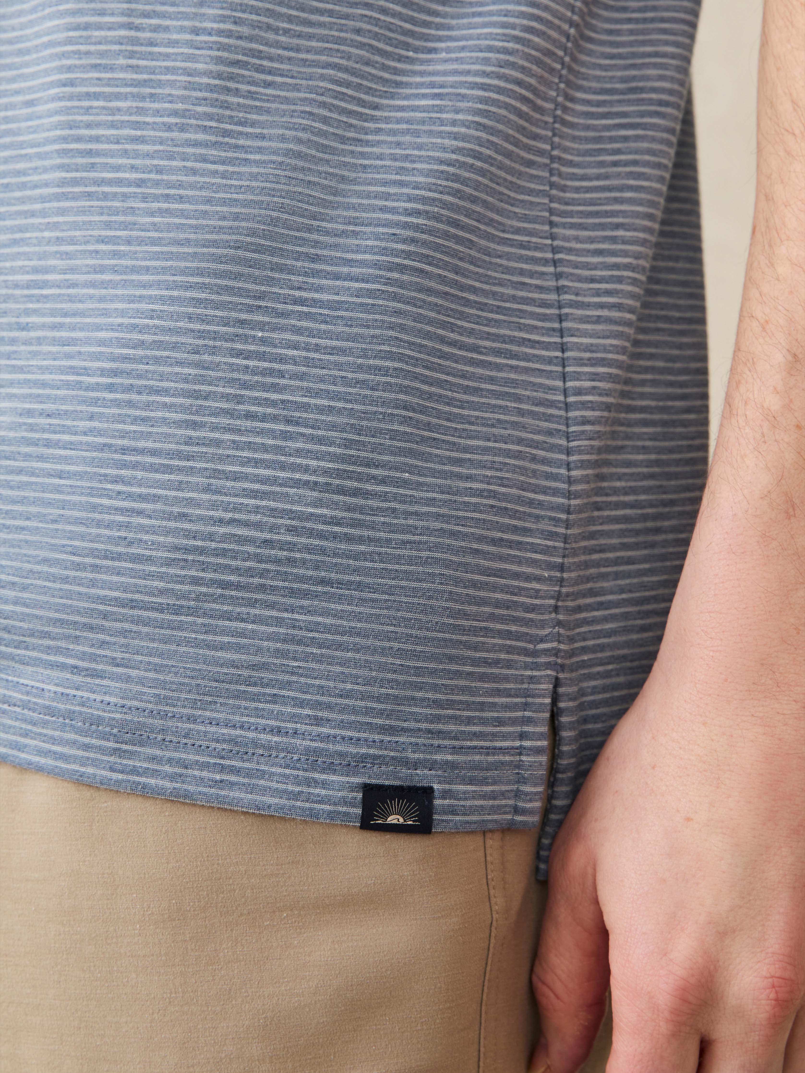 Short-Sleeve Movement™ Polo Shirt - Azure Beach Stripe