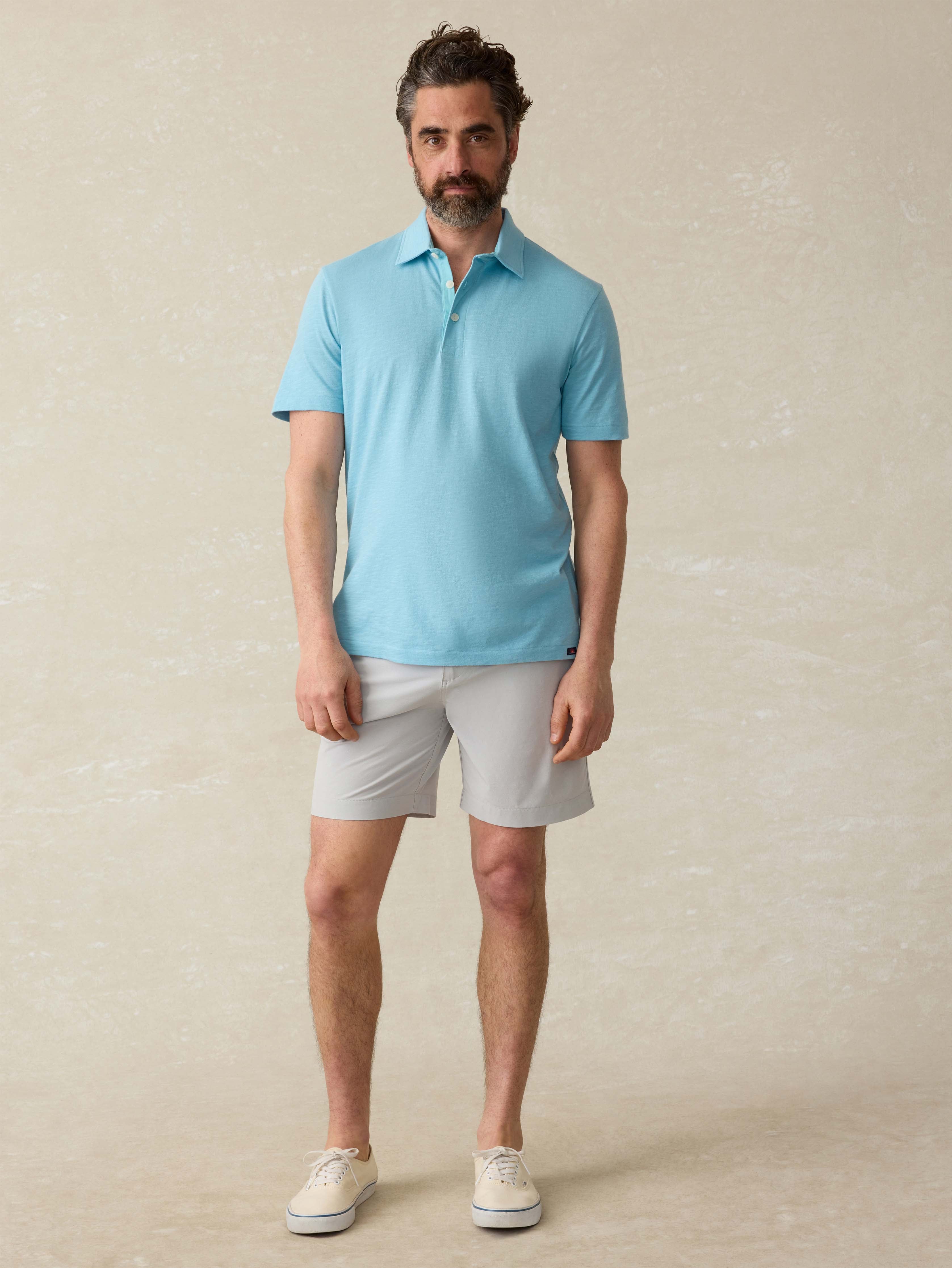 Sunwashed T-Shirt Polo - Teal Sea