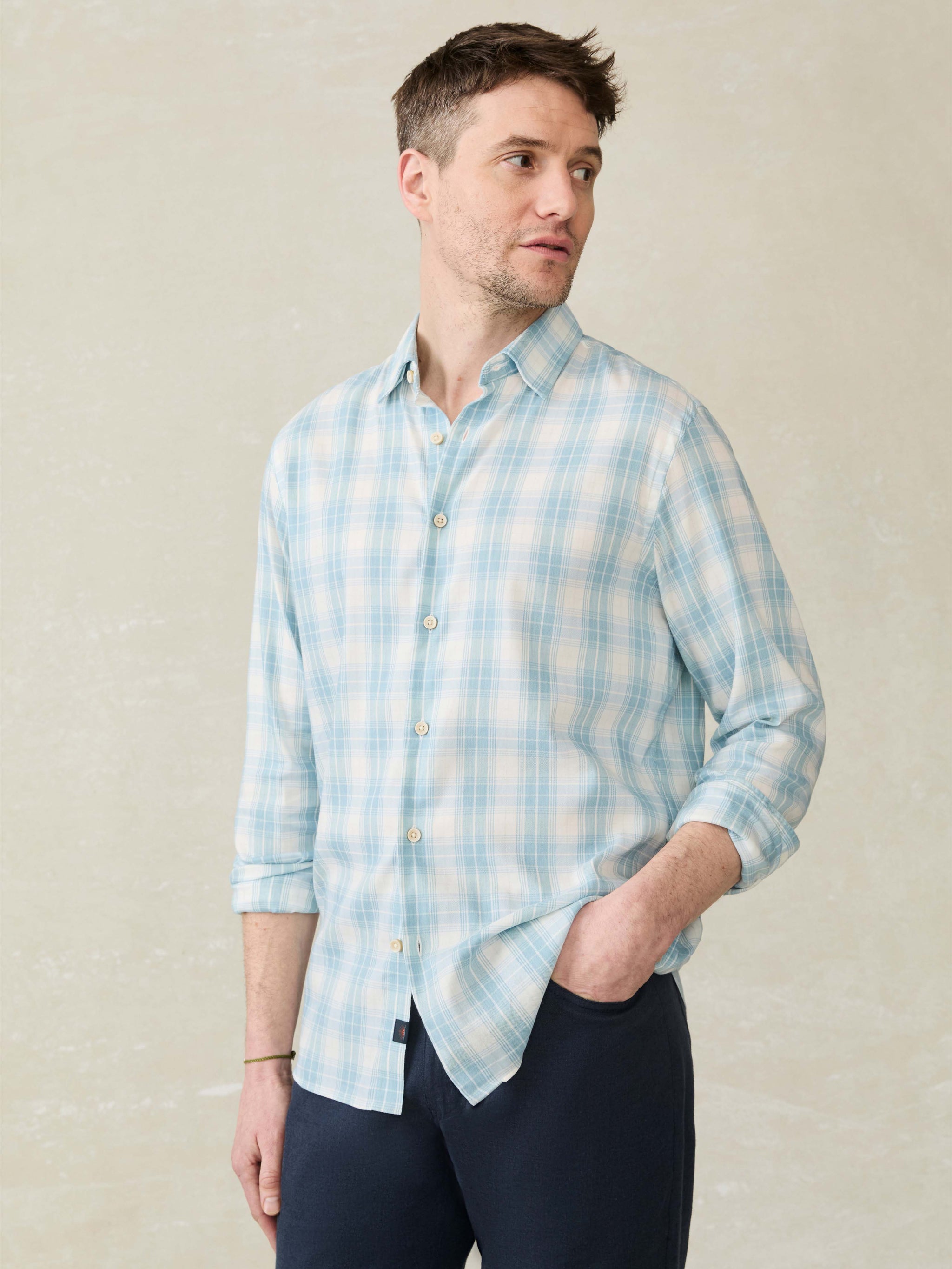 The Movement Shirt - Azure Night Plaid