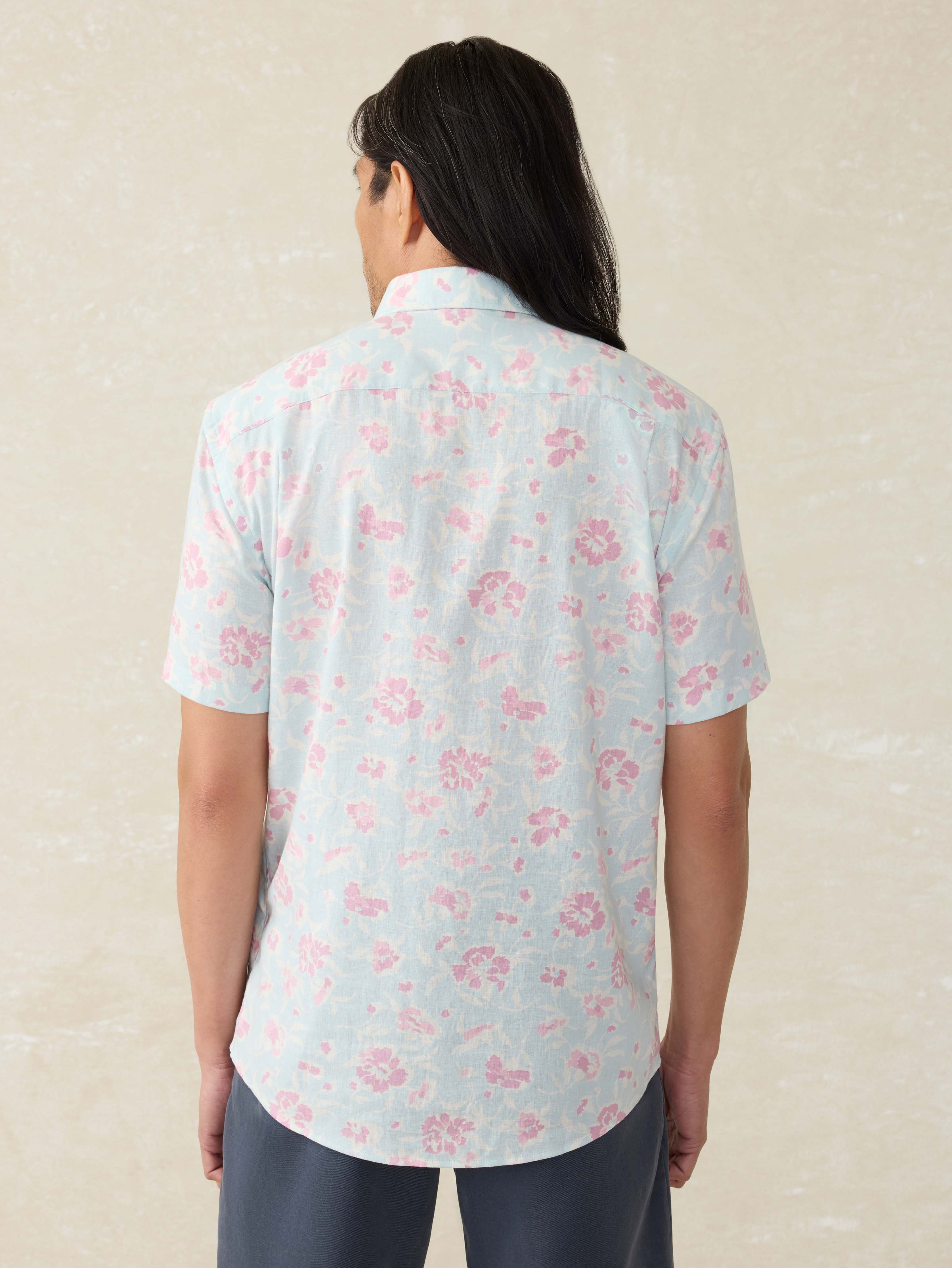 Short- Sleeve Breeze Shirt - Clear Waters Blossom