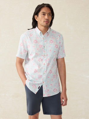 Short- Sleeve Breeze Shirt - Clear Waters Blossom