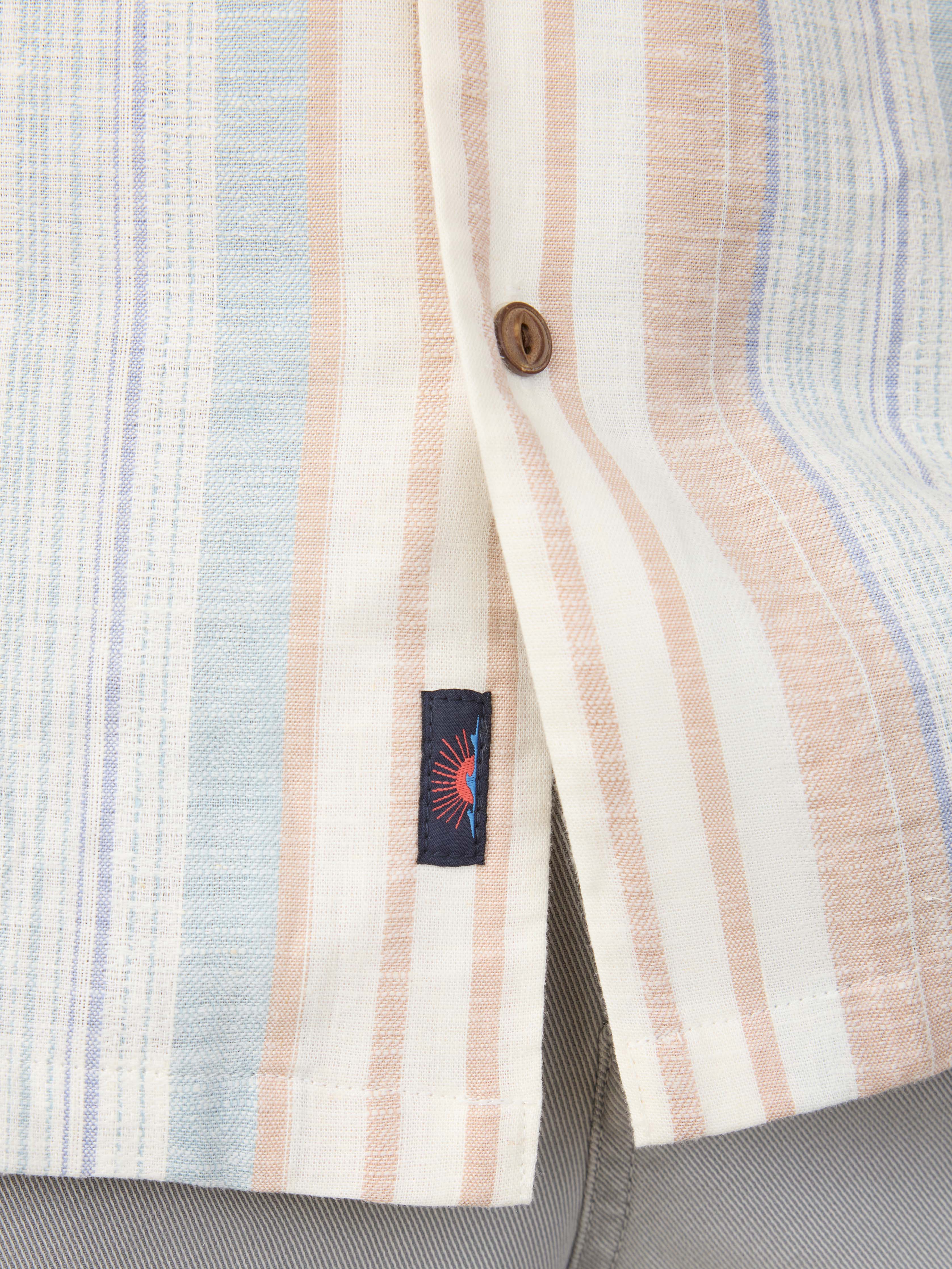 Short-Sleeve Breeze Camp Shirt - Golden Beach Stripe
