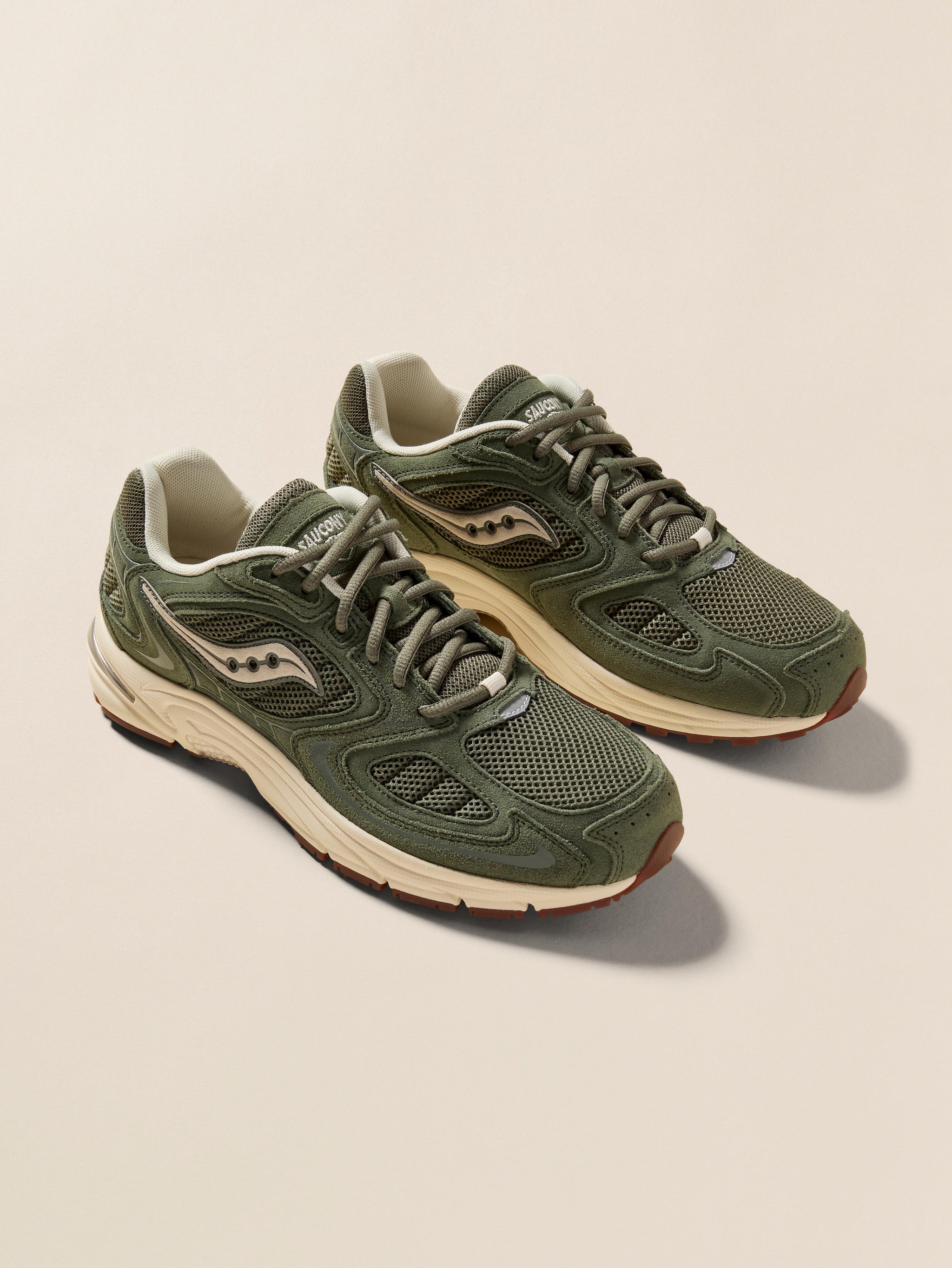 Saucony Grid Jazz Olive Off White Faherty Brand