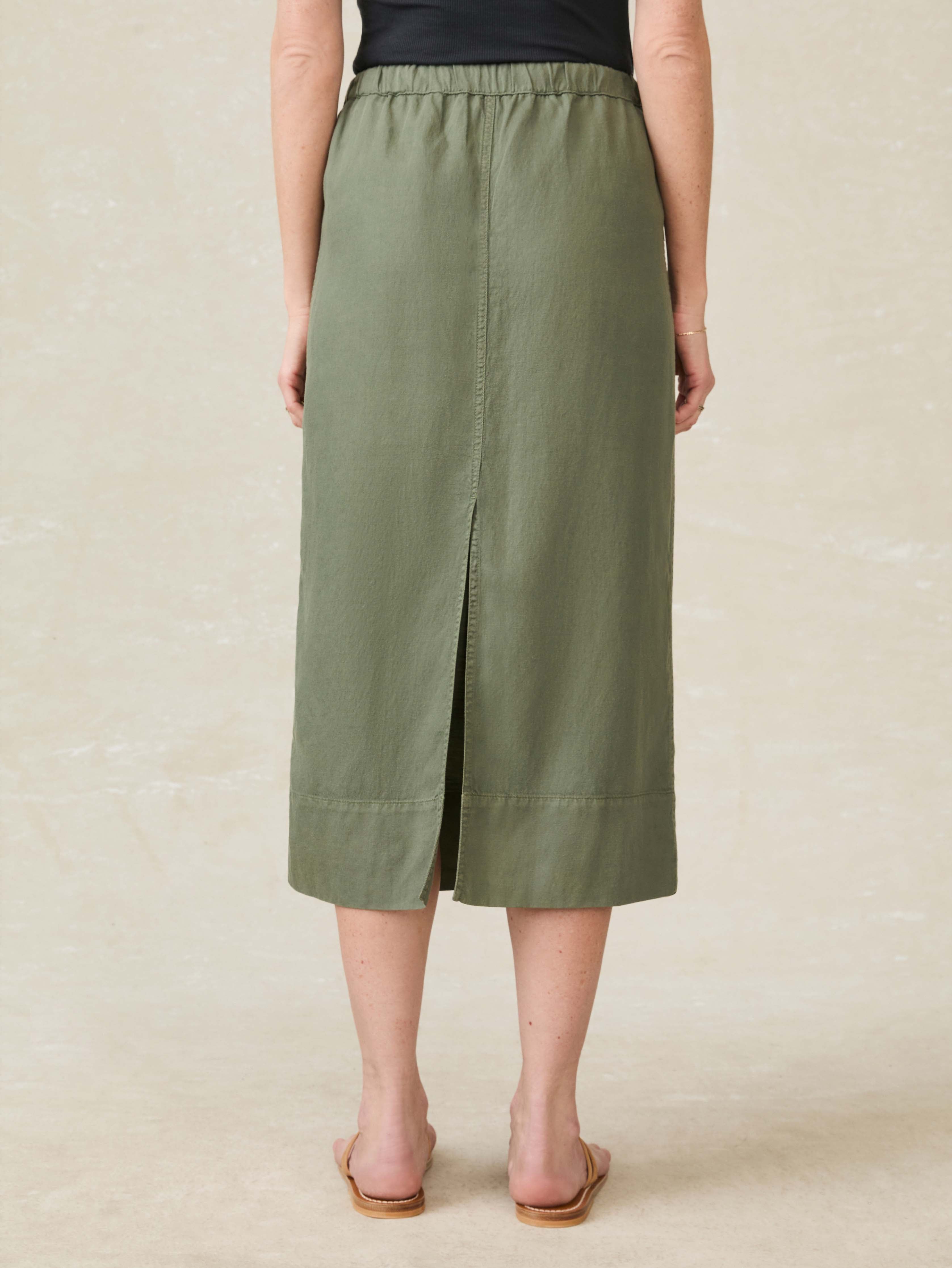 Topanga Drape Utility Skirt - Thyme