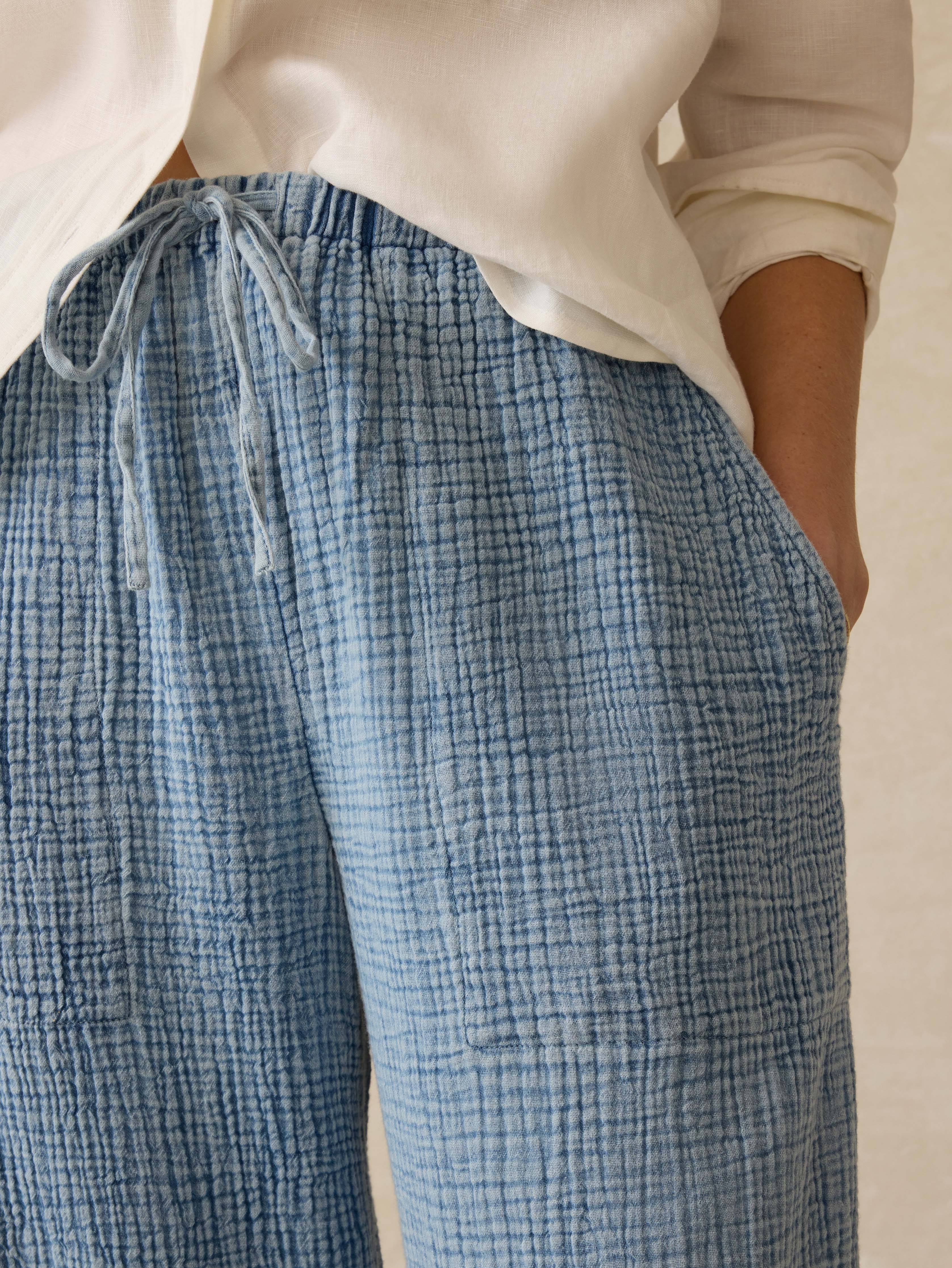 Laidback Gauze Pant - Light Indigo Wash