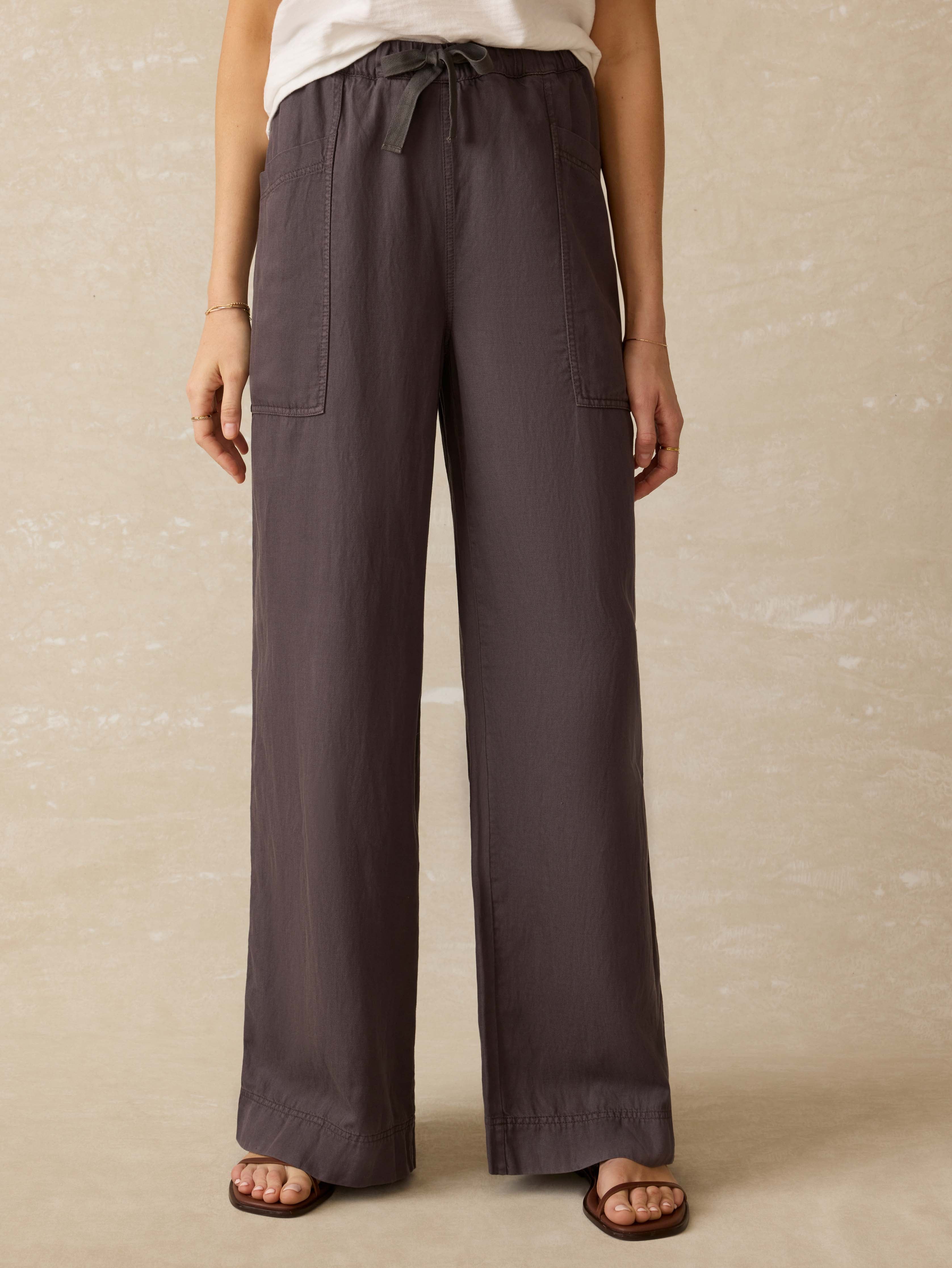 Topanga Drape Pant - Washed Black