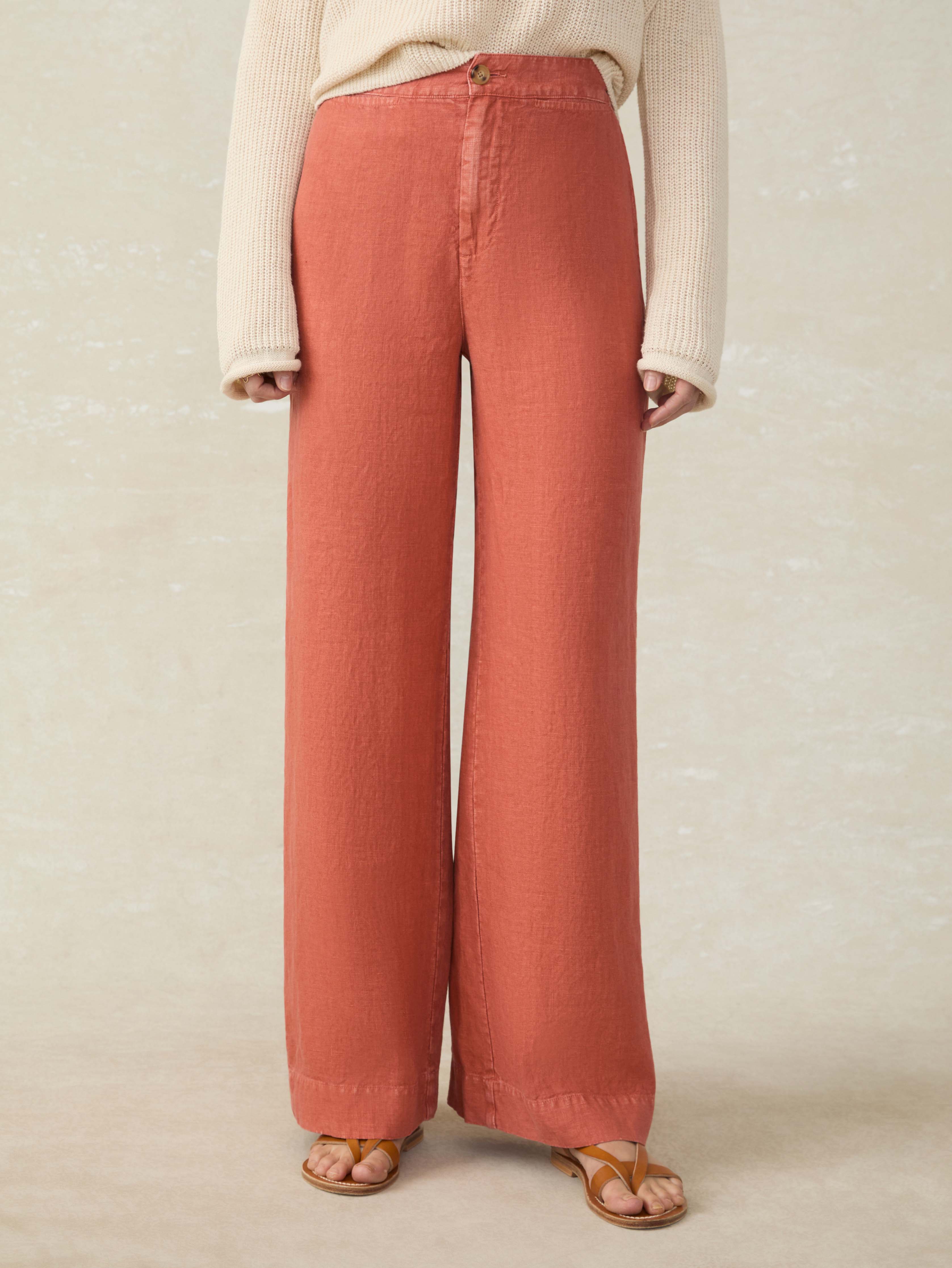 Sun Strider Linen Pant - Red Rock