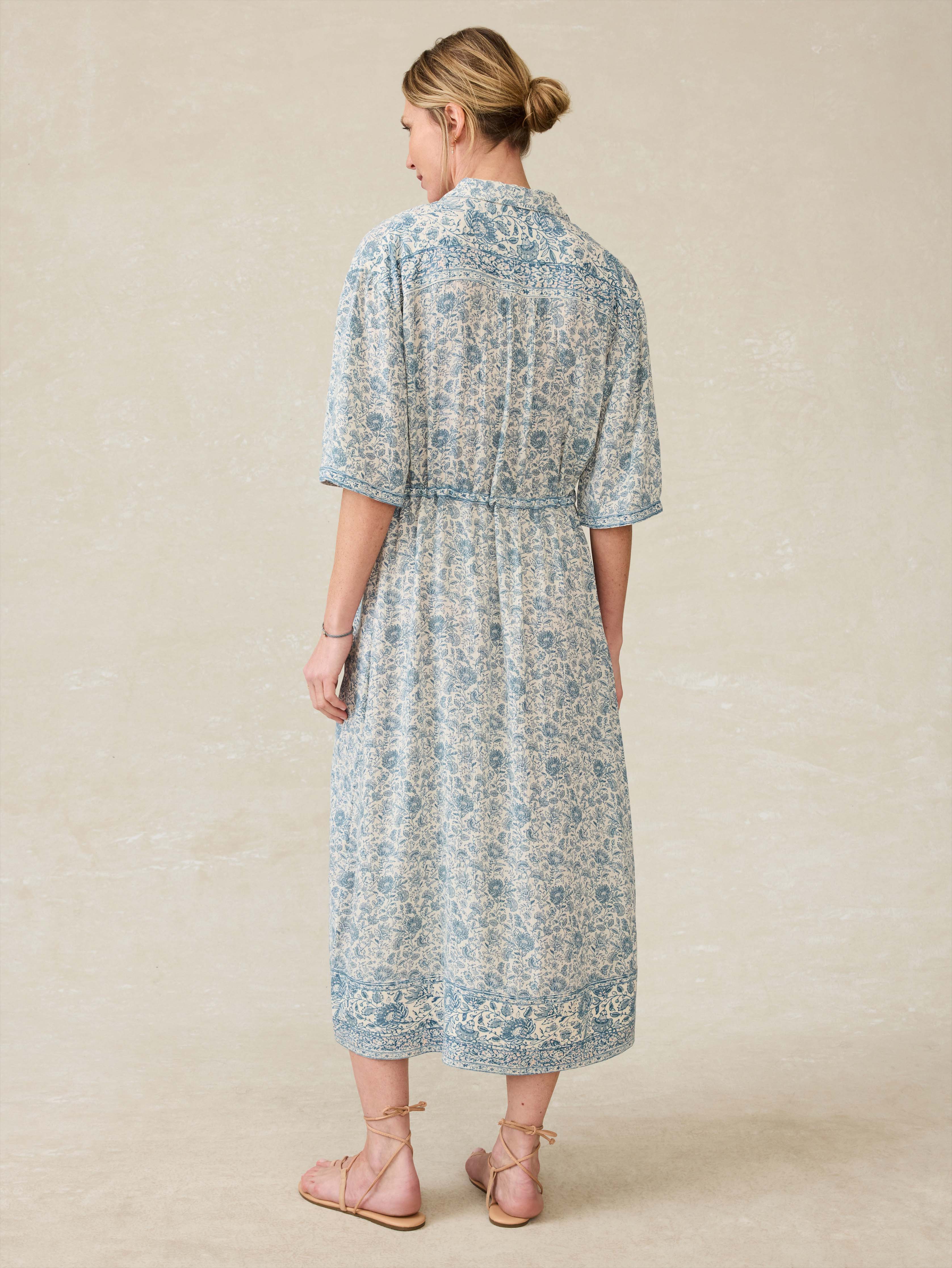 Island Dress - Blue Water Floral