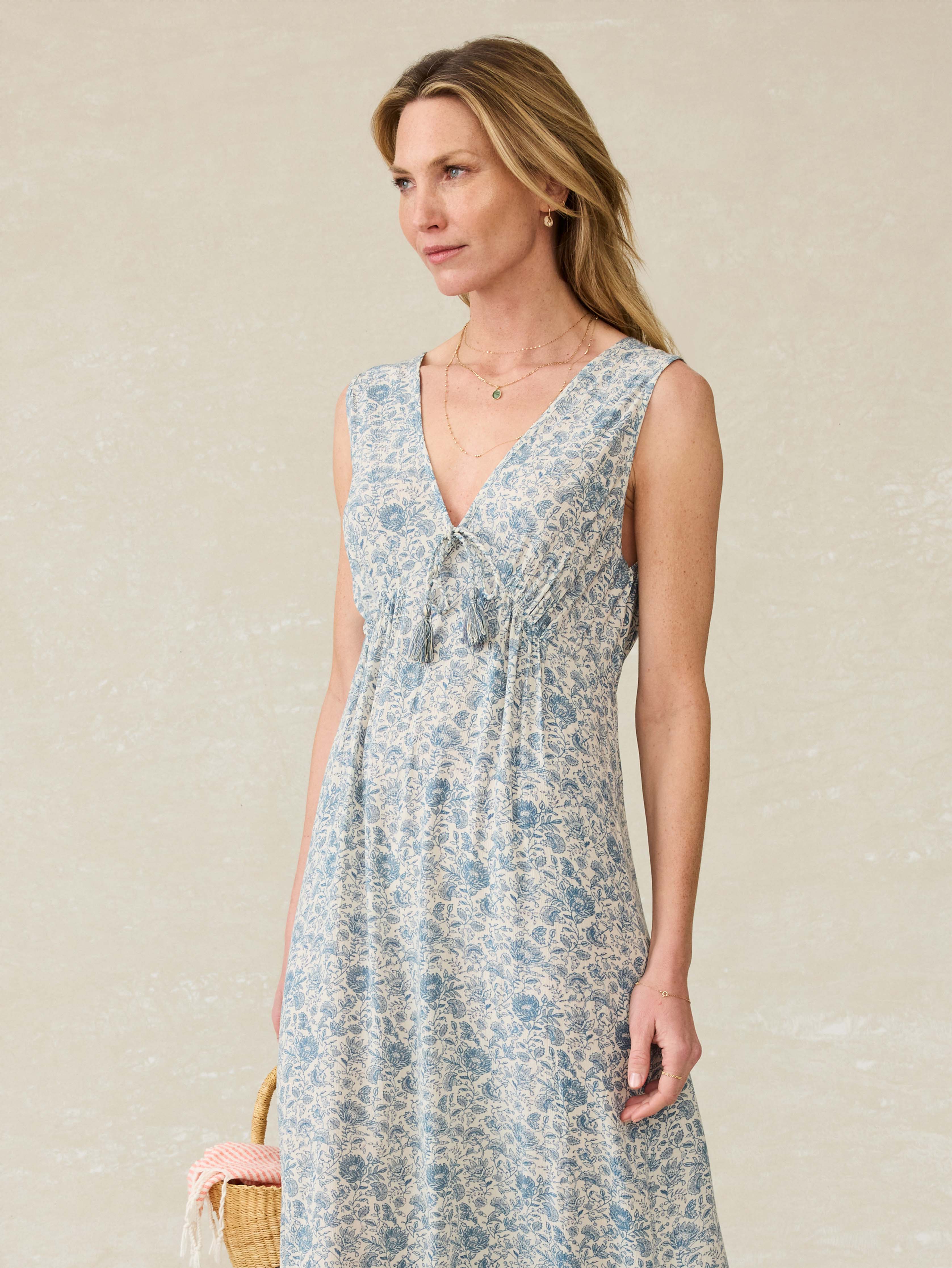 Eden Dress - Blue Water Floral