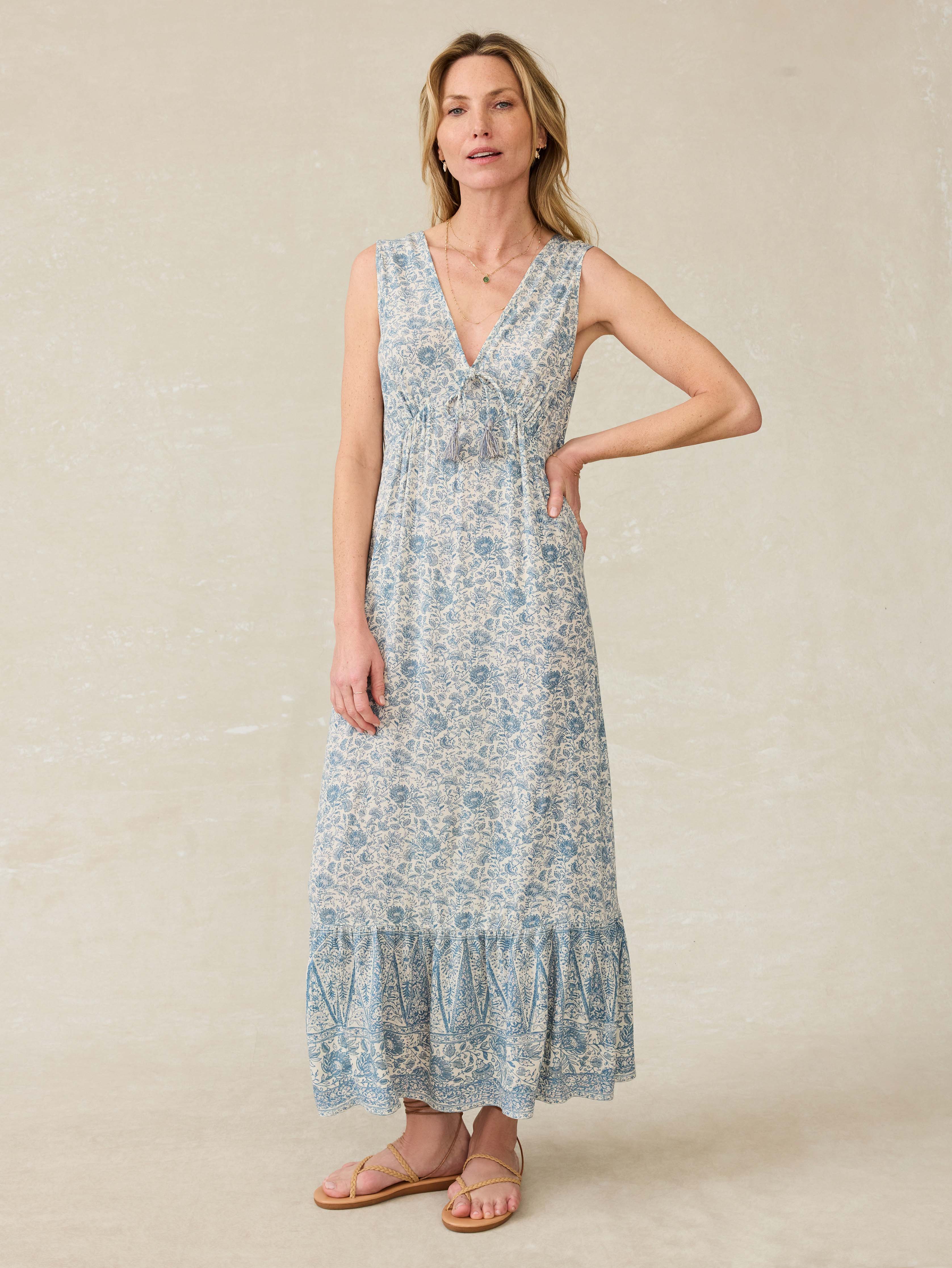 Eden Dress - Blue Water Floral