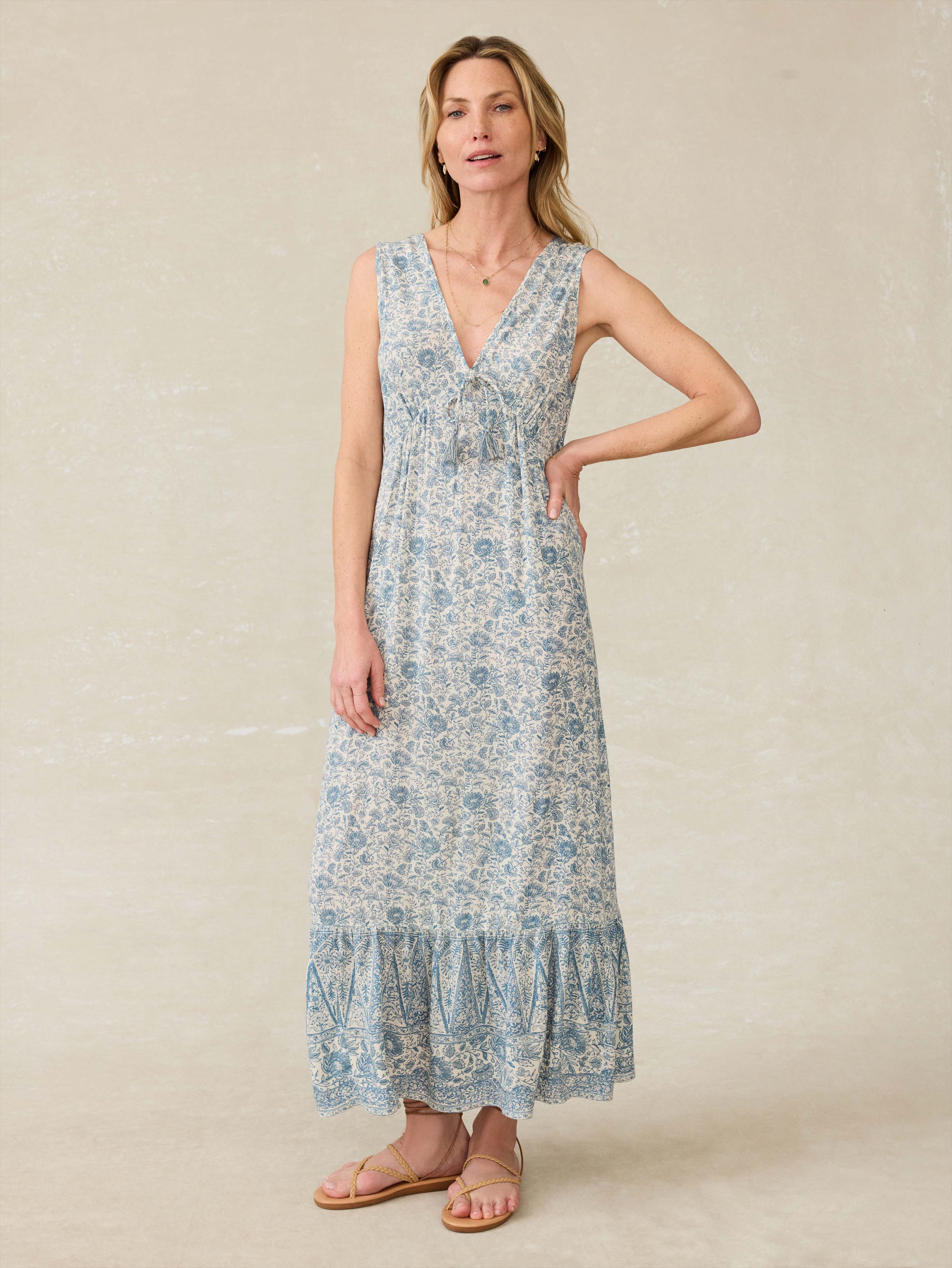 Eden Dress - Blue Water Floral