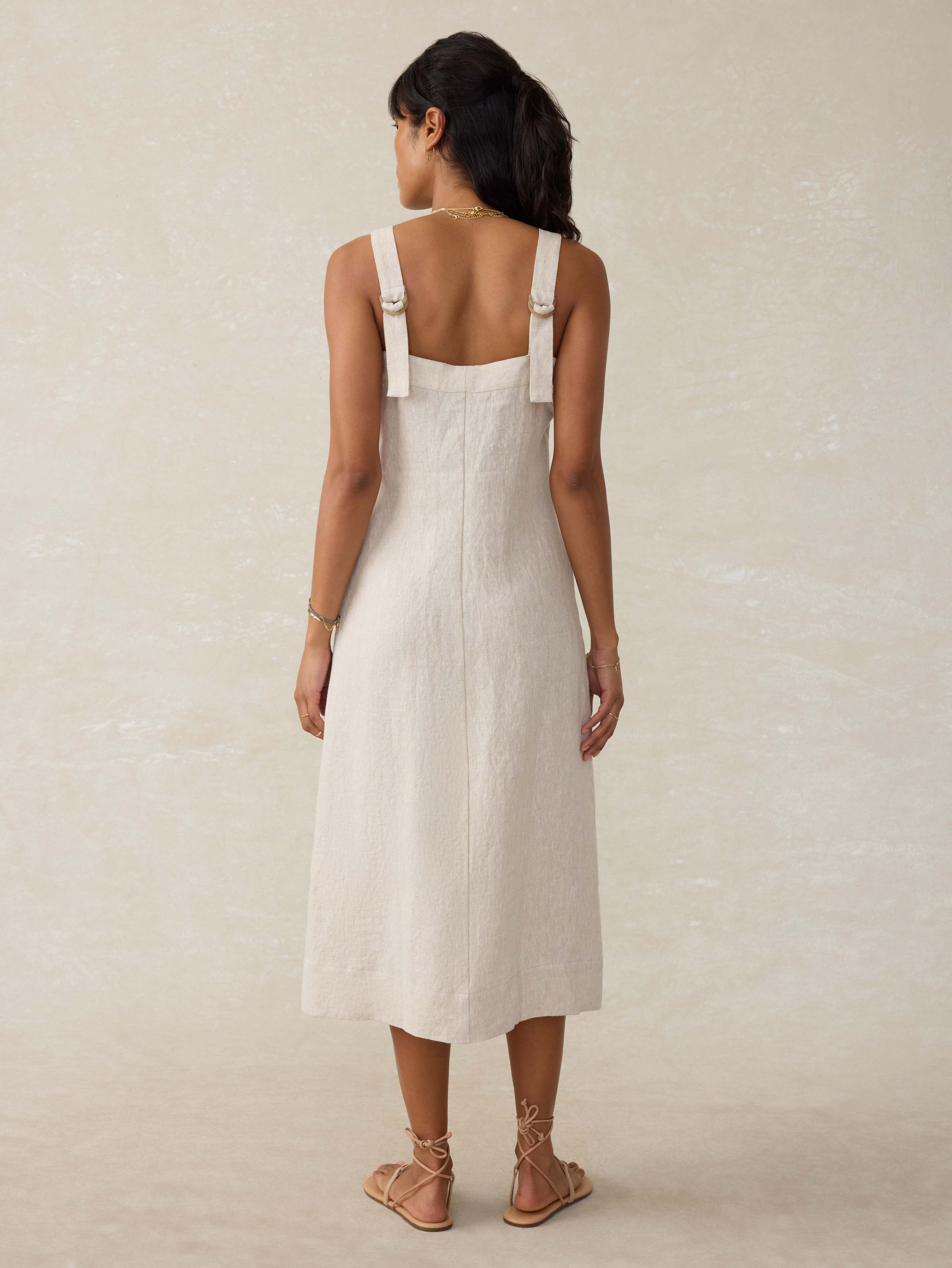 Linen Aurora Dress - Flax