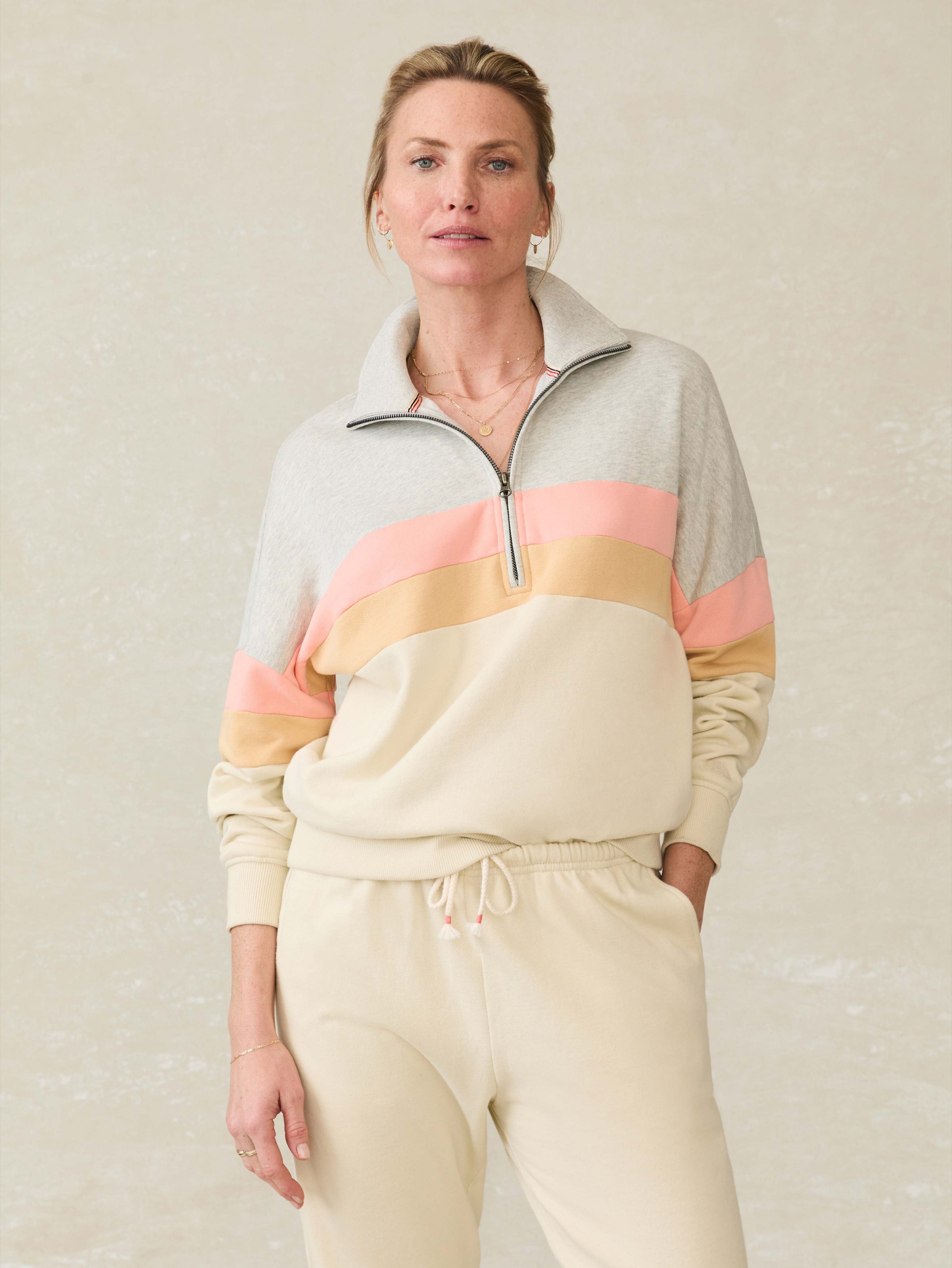 High Standard Fleece Quarter Zip - Golden Horizon