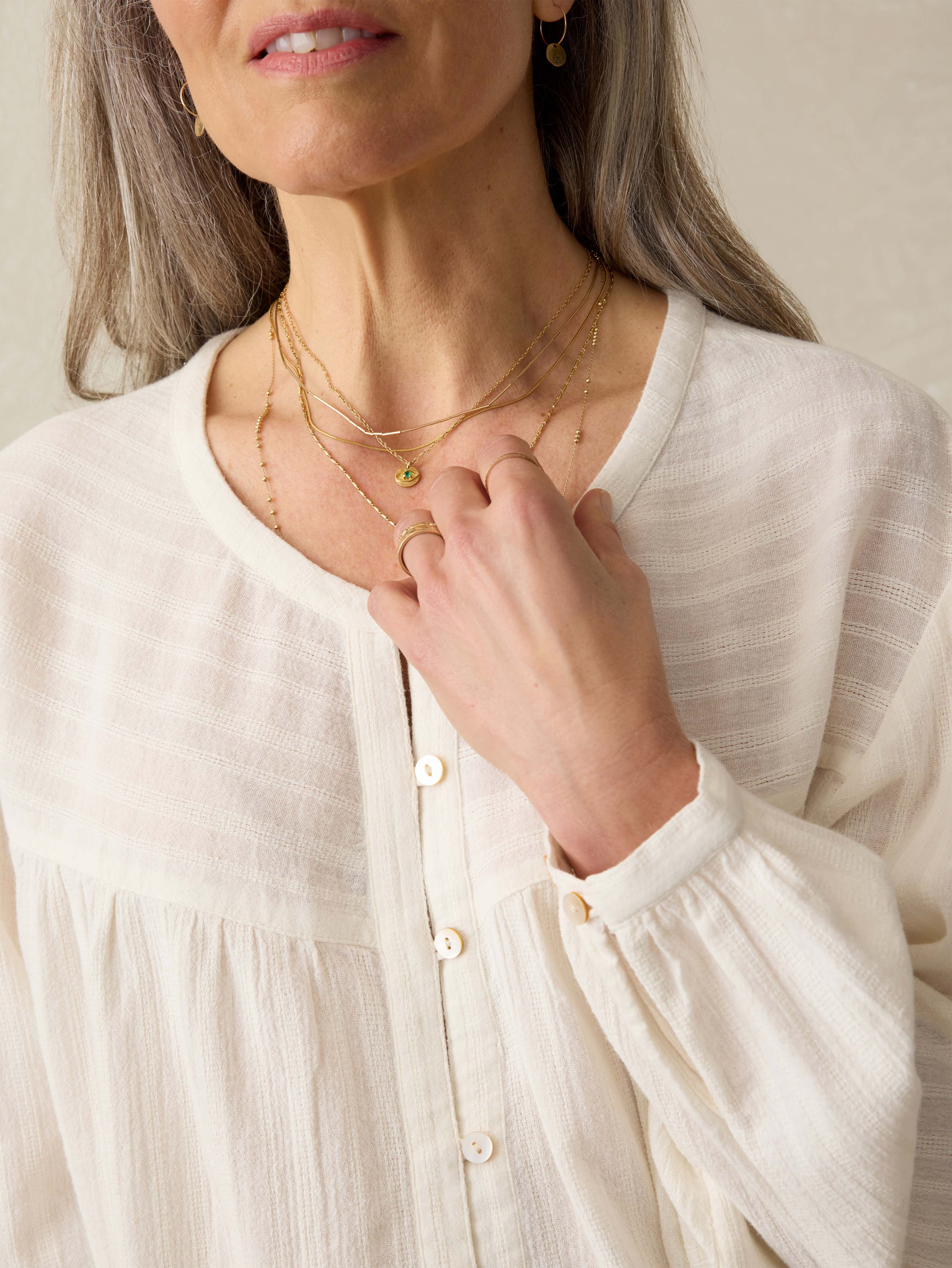 Lena Blouse - Egret